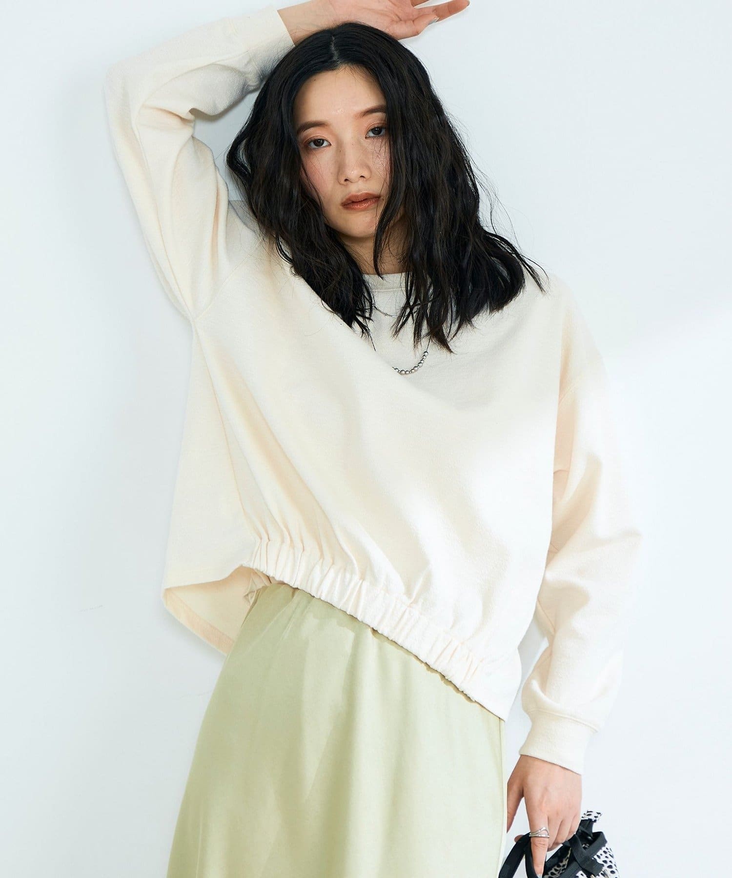 FREDY & GLOSTER(フレディ アンド グロスター) 裾インゴムブークレープルオーバー