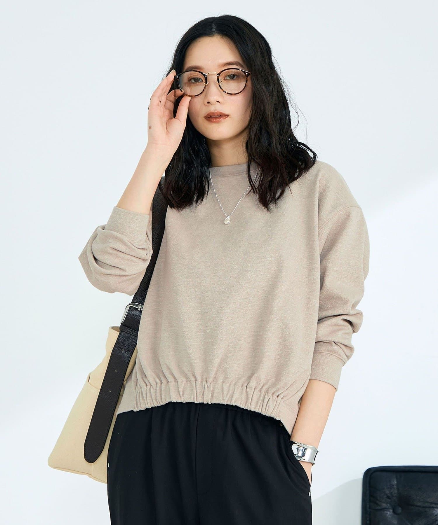 FREDY & GLOSTER(フレディ アンド グロスター) 裾インゴムブークレープルオーバー