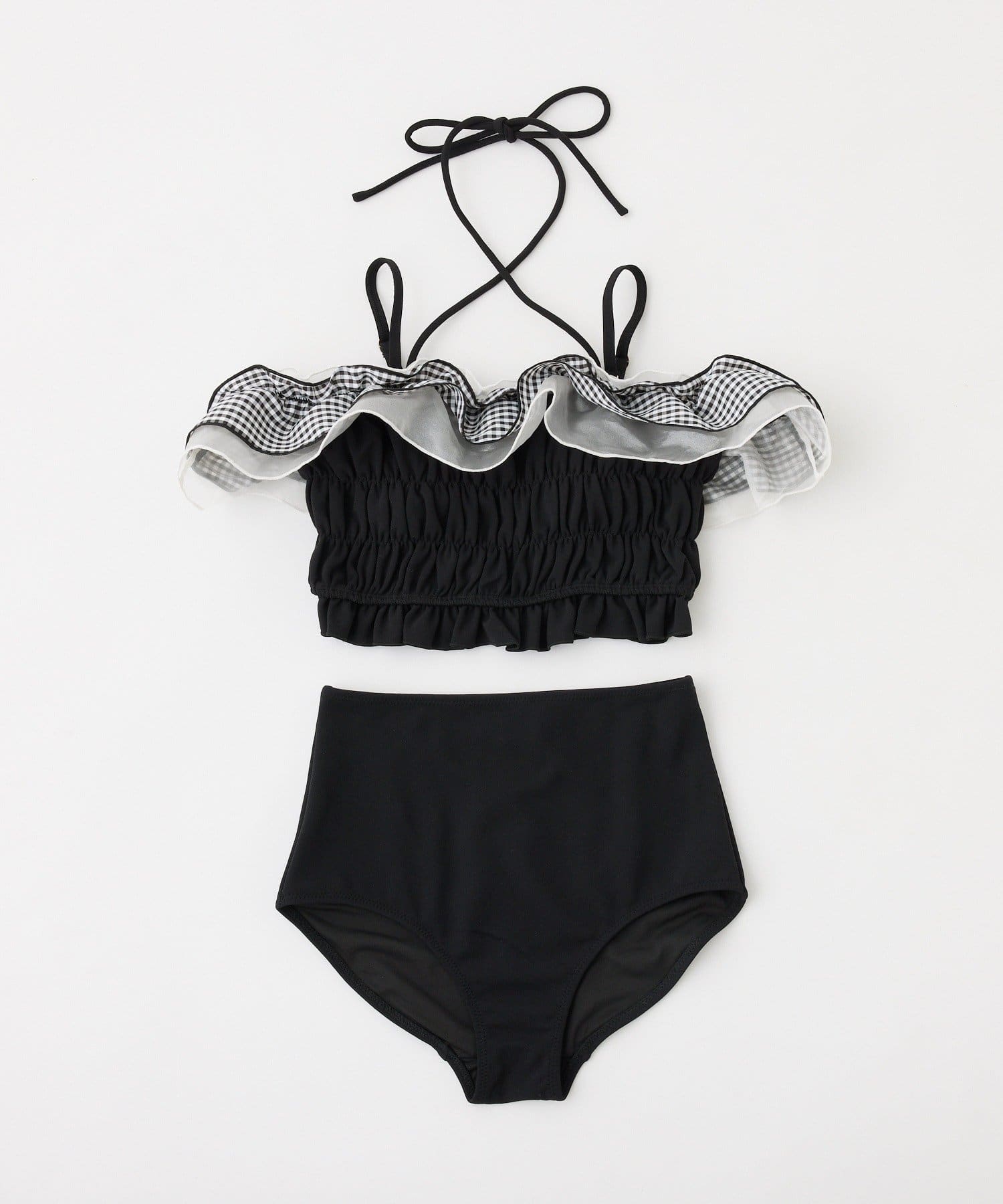 one after another NICE CLAUP(ワンアフターアナザー ナイスクラップ) swimwear/フリルオフショル＋フレアミニスカート(3点セット)