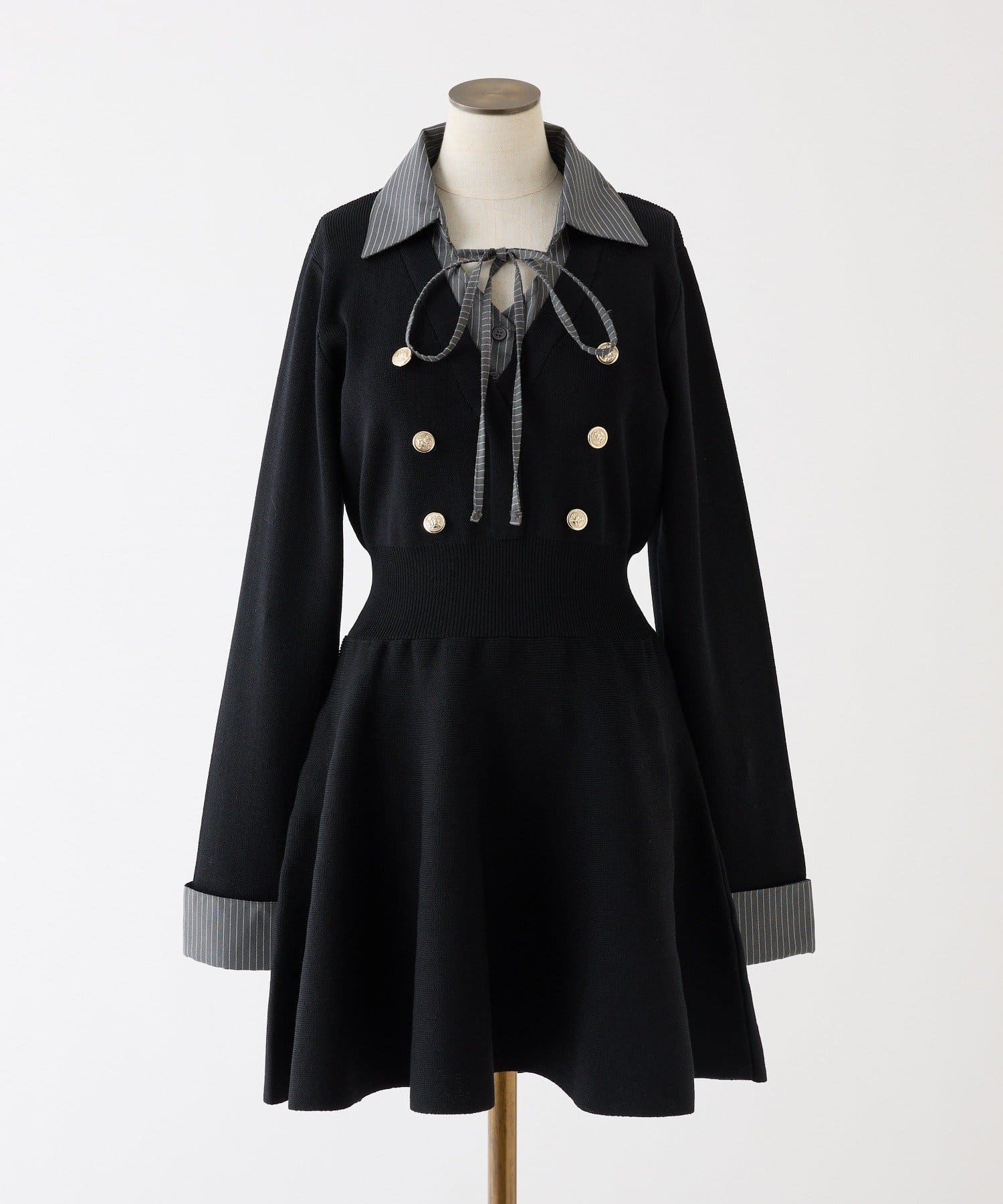 one after another NICE CLAUP(ワンアフターアナザー ナイスクラップ) シャツドッキングミニワンピース