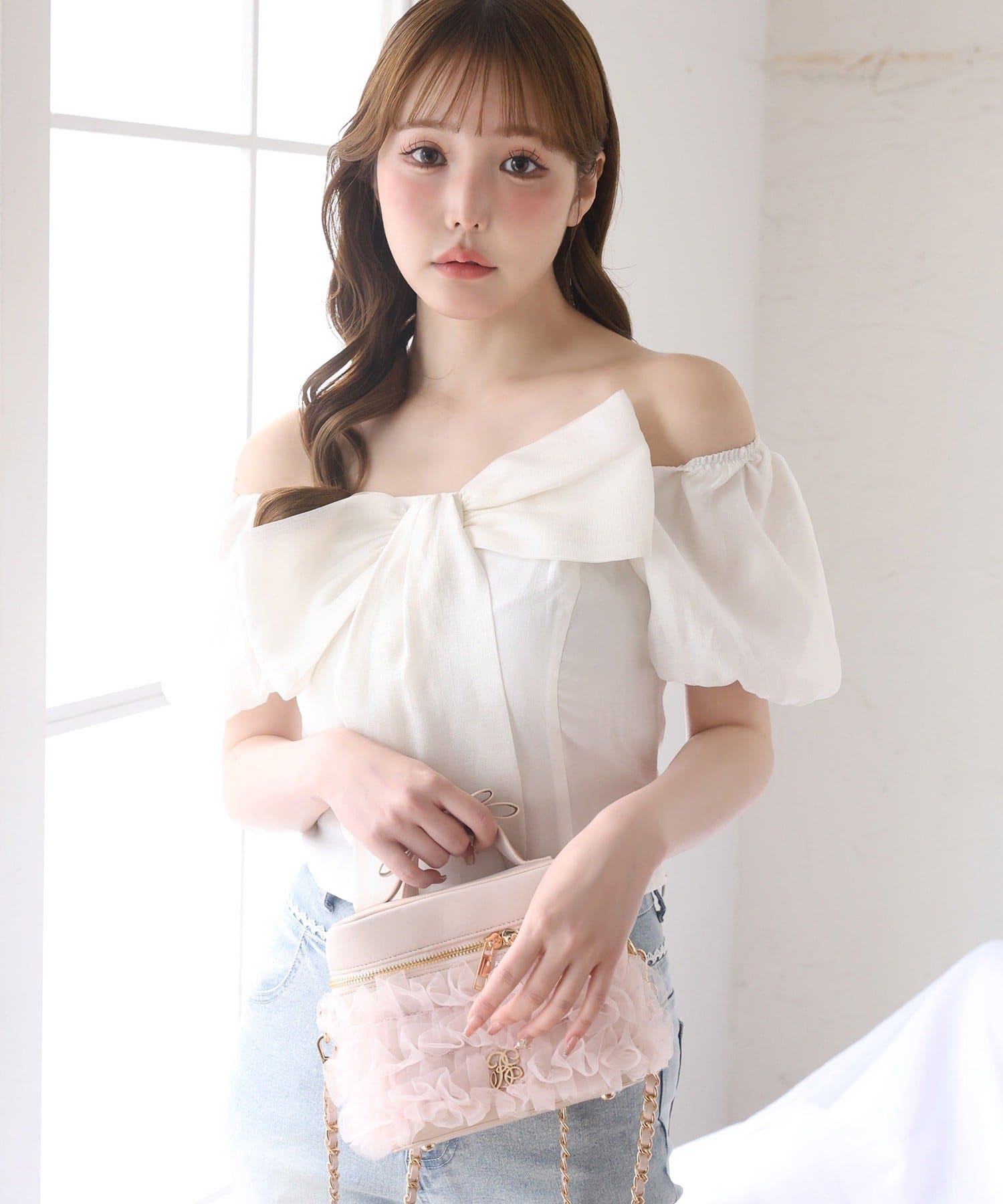 one after another NICE CLAUP(ワンアフターアナザー ナイスクラップ) ビッグリボンブラウス