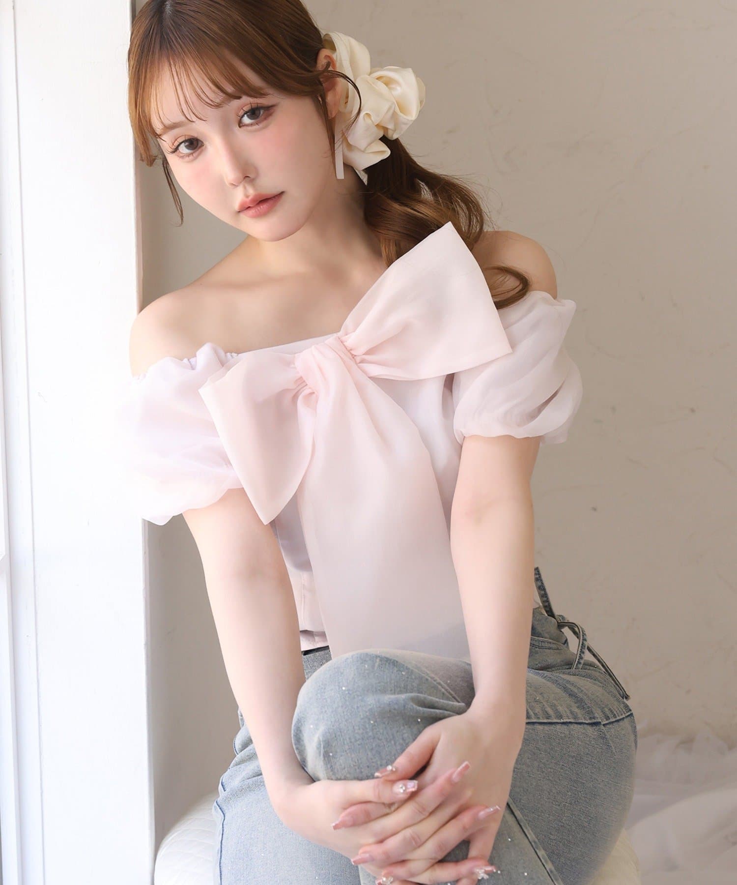 one after another NICE CLAUP(ワンアフターアナザー ナイスクラップ) ビッグリボンブラウス