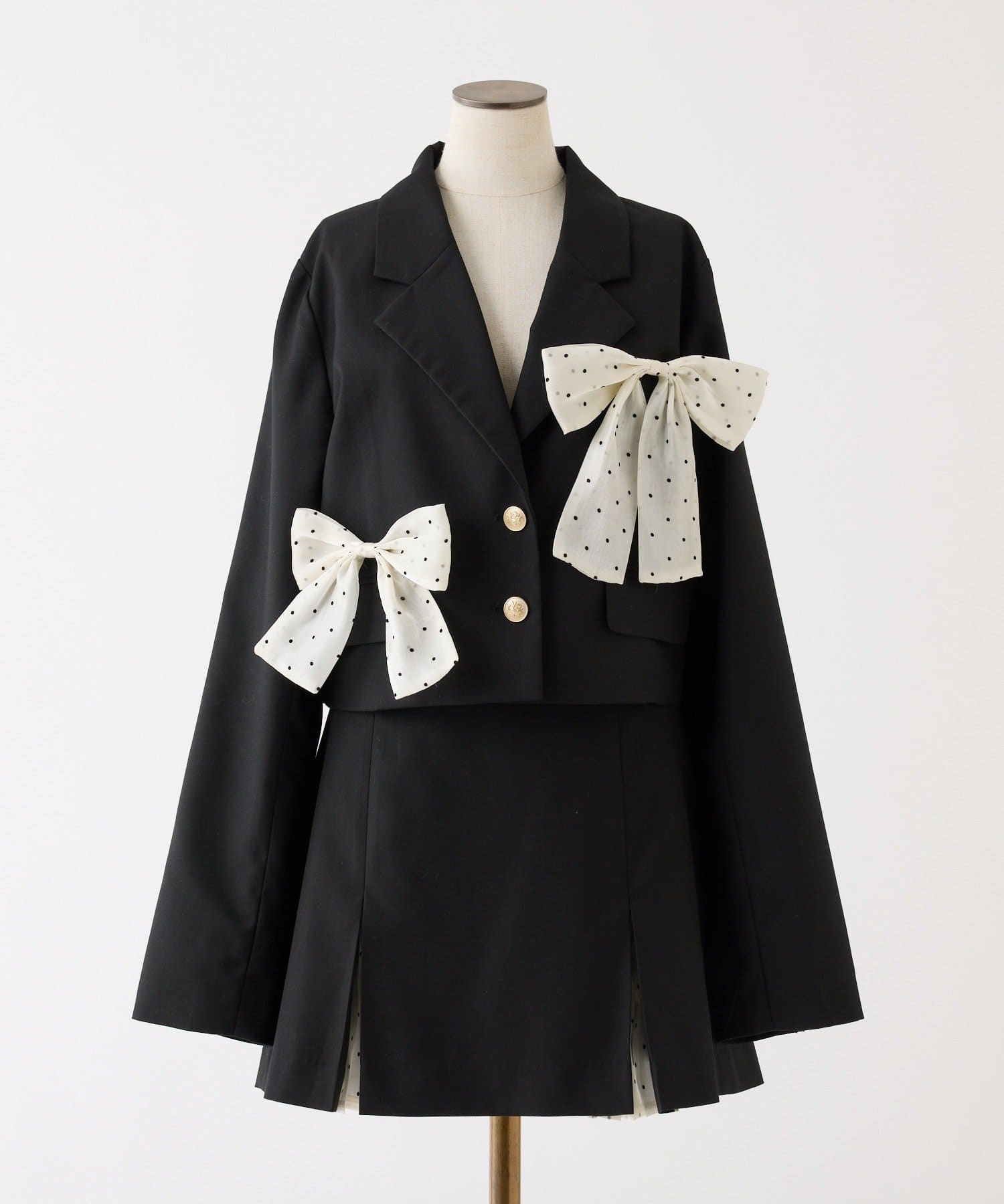 one after another NICE CLAUP(ワンアフターアナザー ナイスクラップ) 【セットアップ可能】配色プリーツスカート