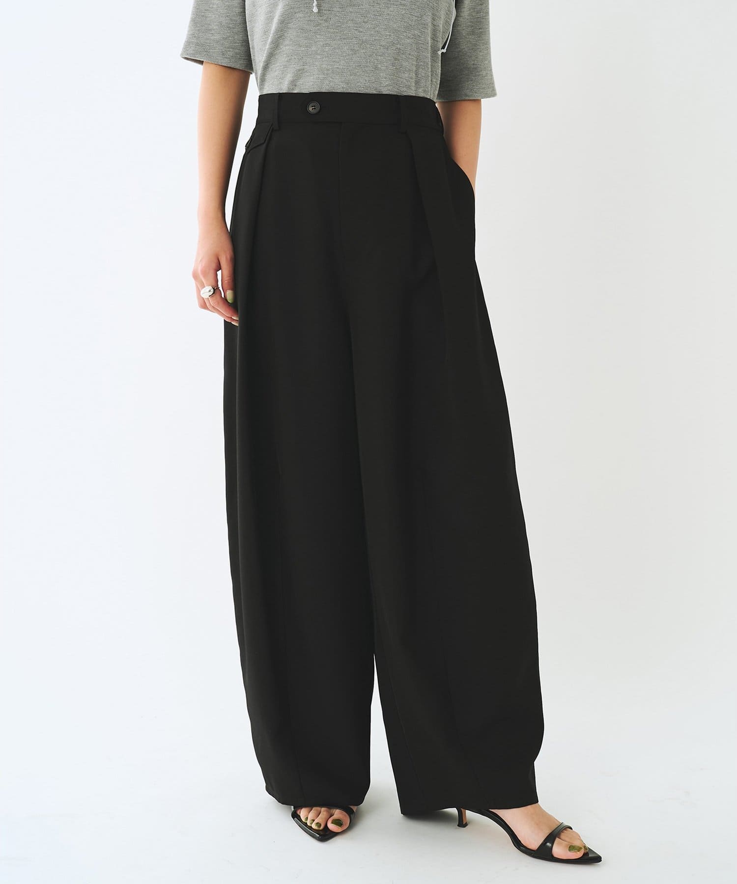 Whim Gazette(ウィム ガゼット) ＜WEB限定＞【Nuition】リネンライクコクーンパンツ