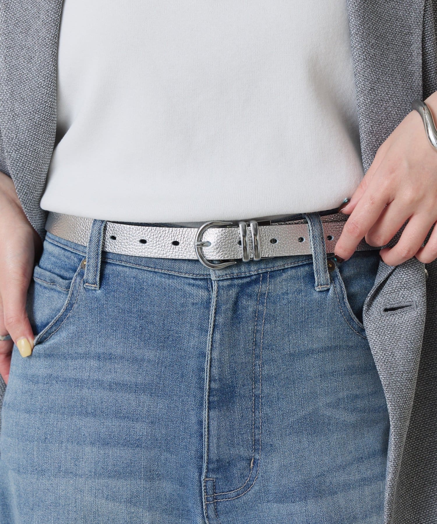 COLLAGE GALLARDAGALANTE(コラージュ ガリャルダガランテ) 【人気シリーズ/牛革】リバーシブルラウンドバックルベルト