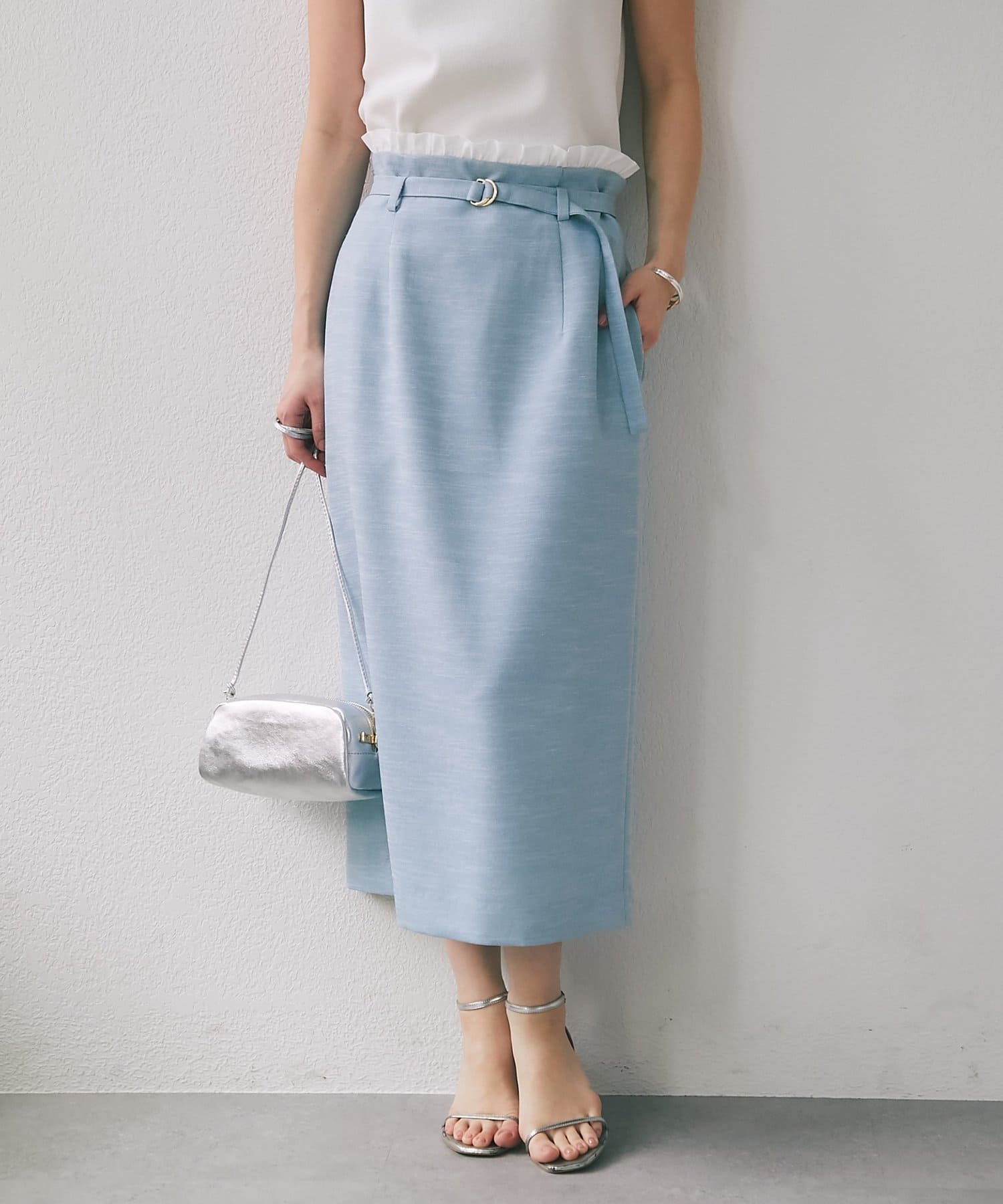 La boutique BonBon(ラブティックボンボン) ウエストフリルナロースカート