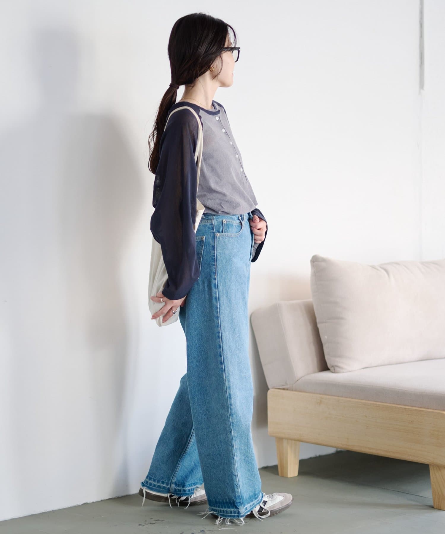 CIAOPANIC TYPY(チャオパニックティピー) 【2WAY】シアーラグランヘンリーネックTee