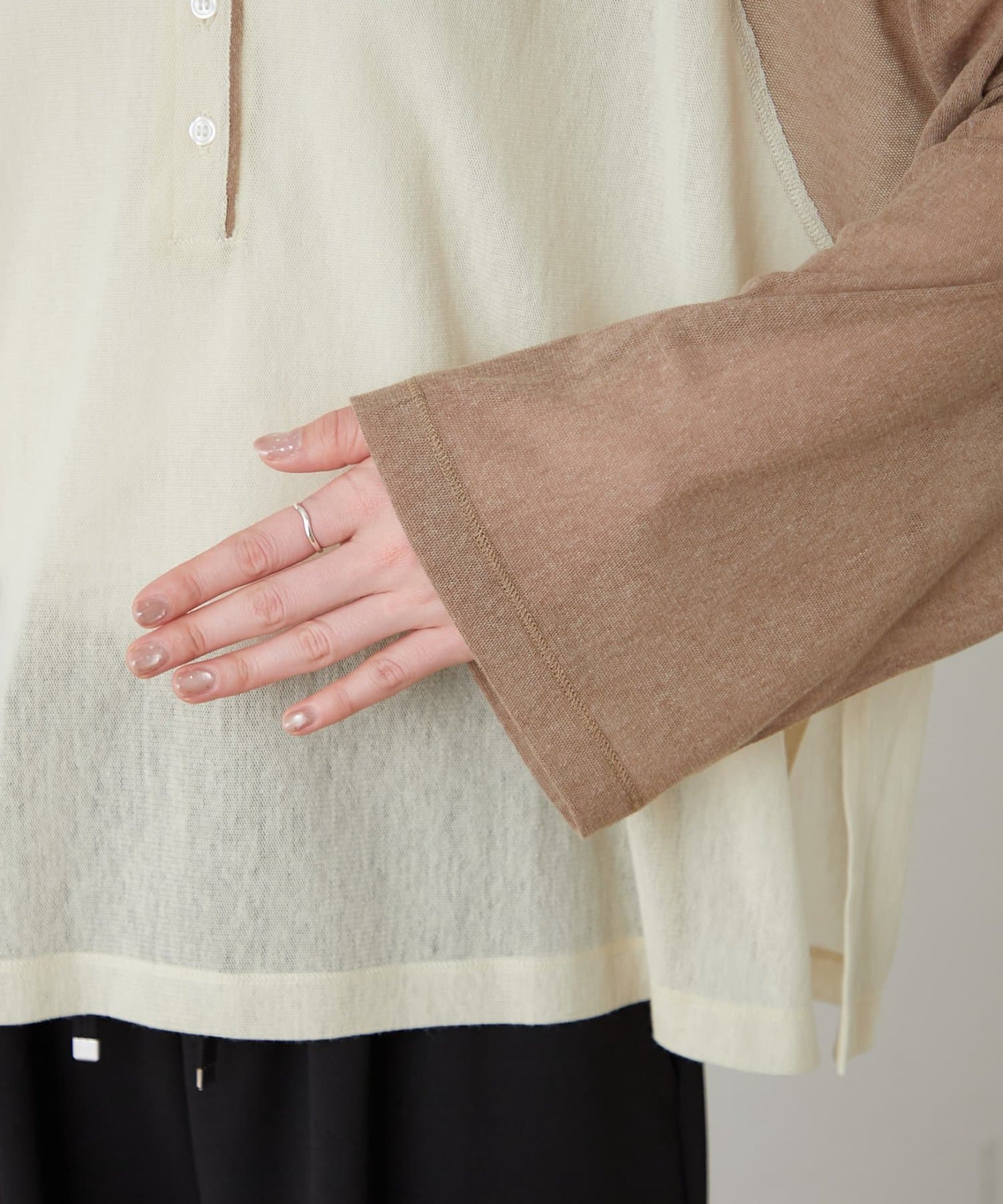 CIAOPANIC TYPY(チャオパニックティピー) 【2WAY】シアーラグランヘンリーネックTee