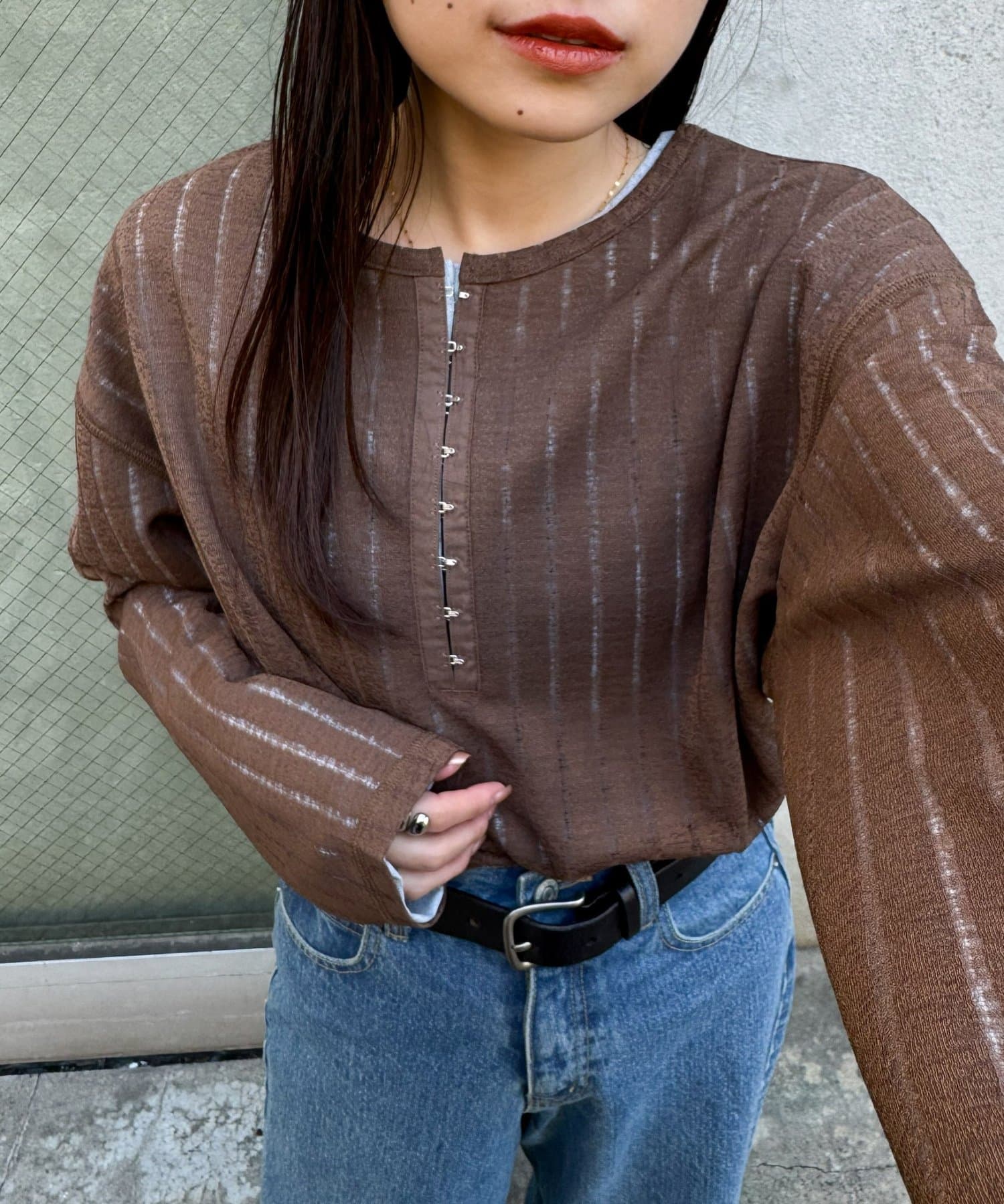 CIAOPANIC TYPY(チャオパニックティピー) 【2WAY】針抜きシアーホックヘンリートップス