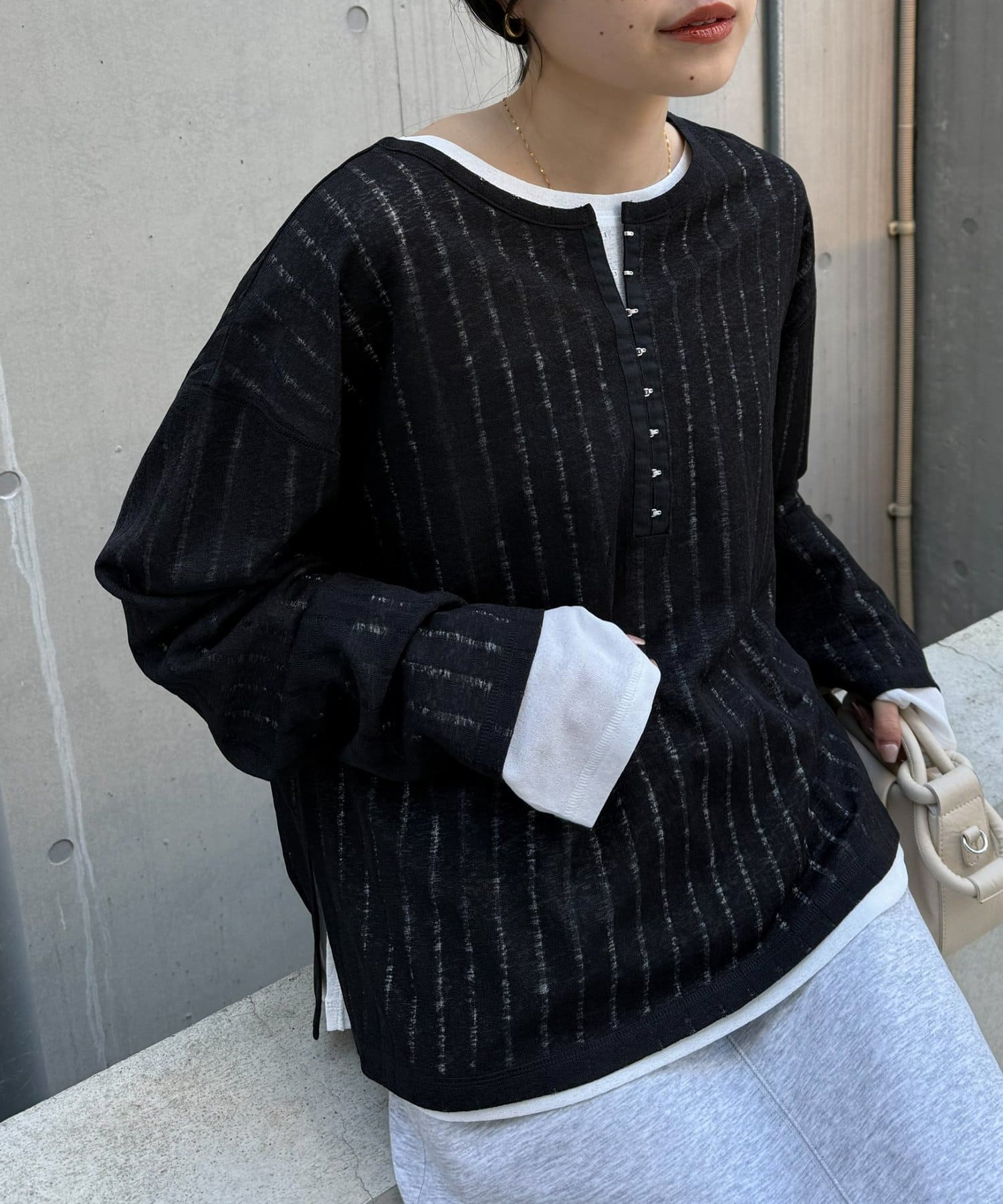 CIAOPANIC TYPY(チャオパニックティピー) 【2WAY】針抜きシアーホックヘンリートップス