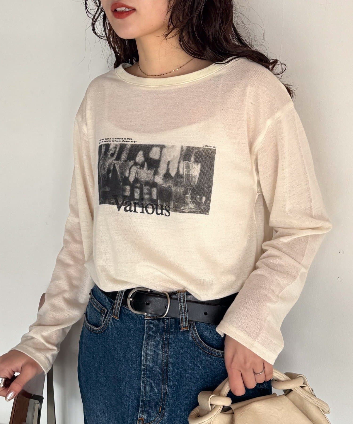 CIAOPANIC TYPY(チャオパニックティピー) シアー梨地アソートロゴロンTEE