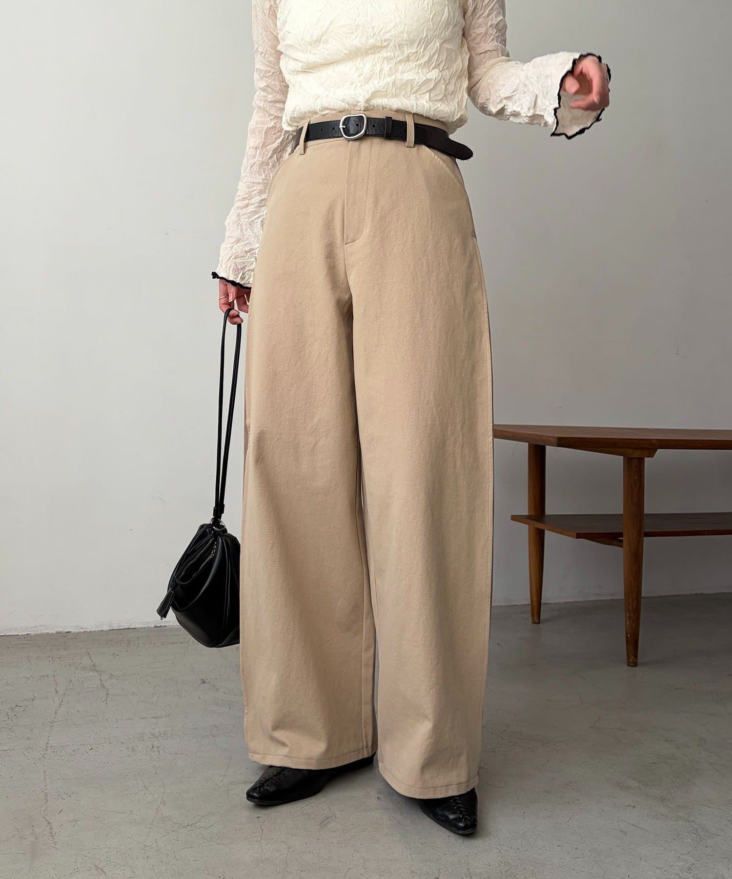 CAPRICIEUX LE'MAGE(カプリシュレマージュ) 【低身長サイズあり】サイドタックパンツ