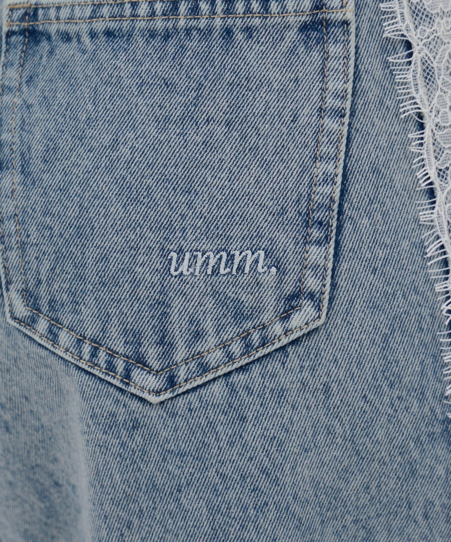 DISCOAT(ディスコート) 【umm./新型登場♡】レース使いデニムワイドパンツ