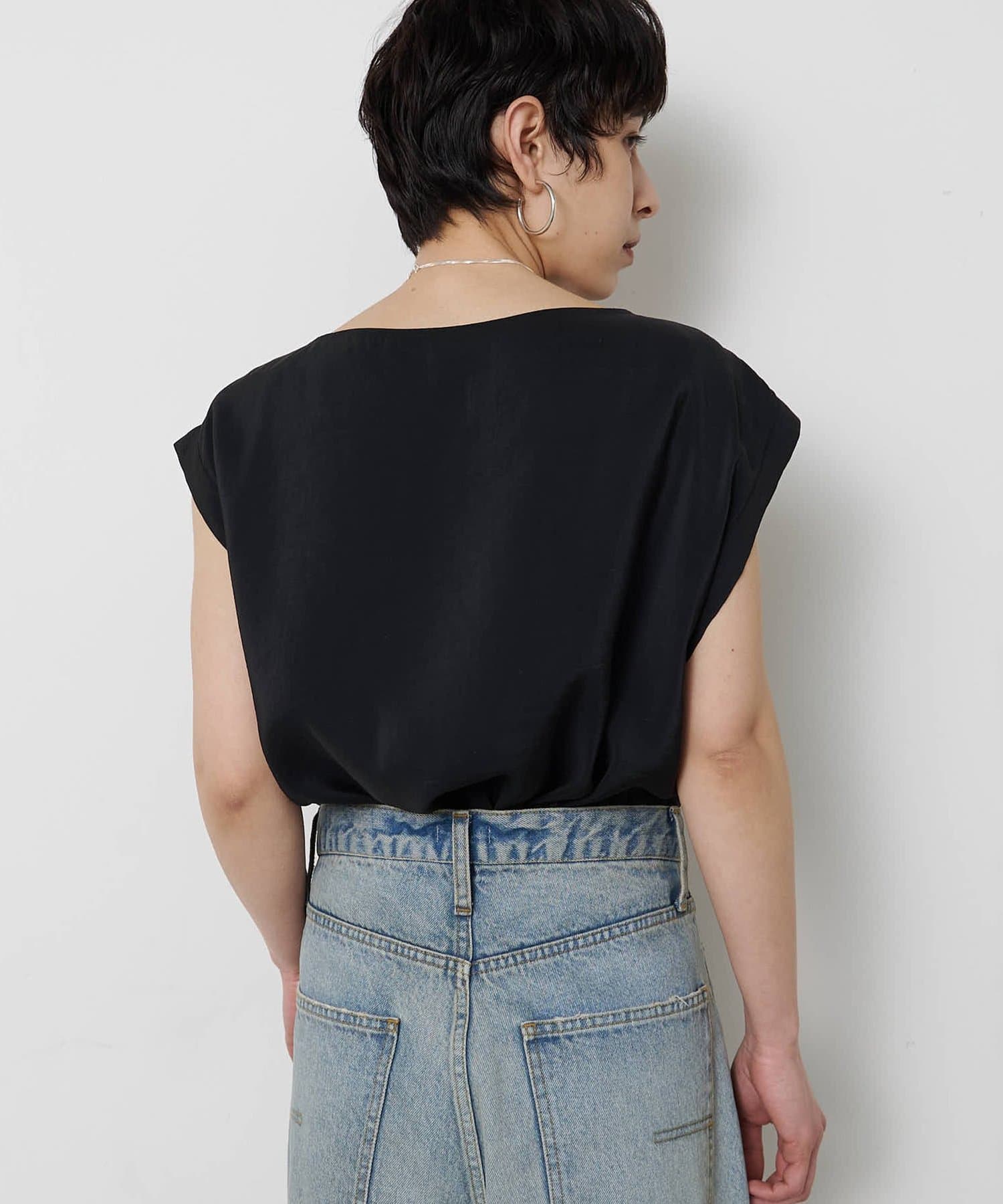 Whim Gazette(ウィム ガゼット) ドレープノースリーブブラウス