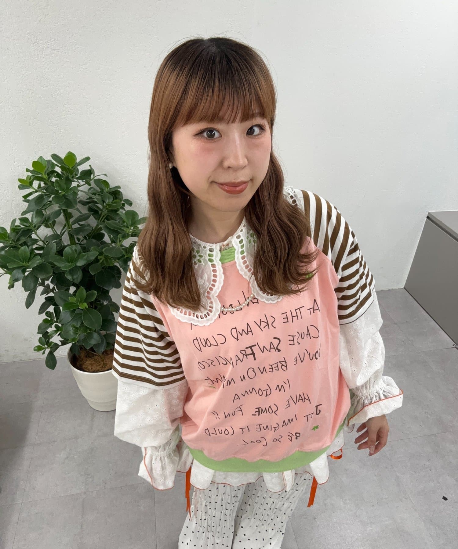 CIAOPANIC TYPY(チャオパニックティピー) 【momoコラボ】【HELLO.SANFRANCISCO/ハローサンフランシスコ】フードリボン付きラグランTee