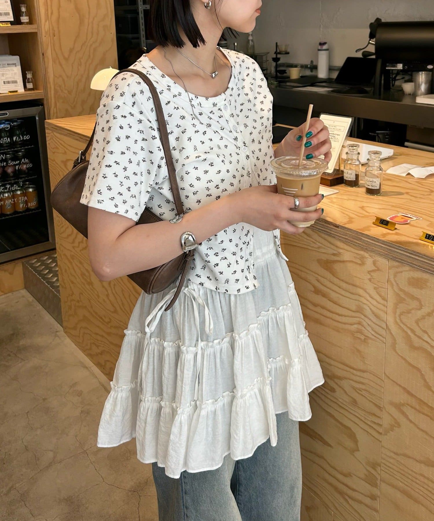 OUTLET(アウトレット) 【mystic】ティアードキャミチュニック