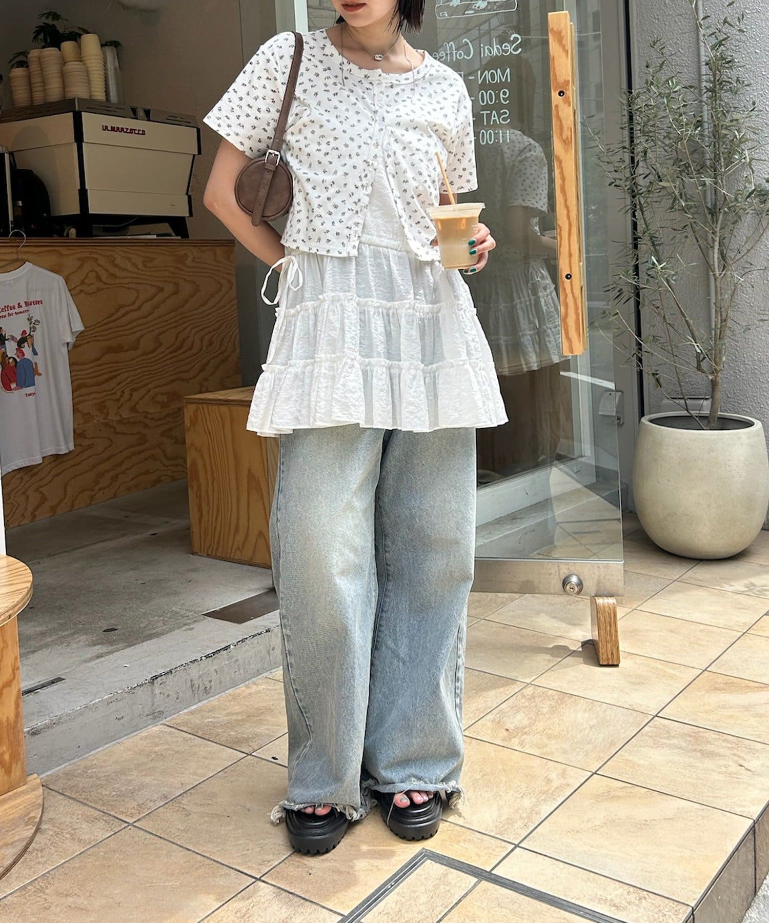 OUTLET(アウトレット) 【mystic】ティアードキャミチュニック