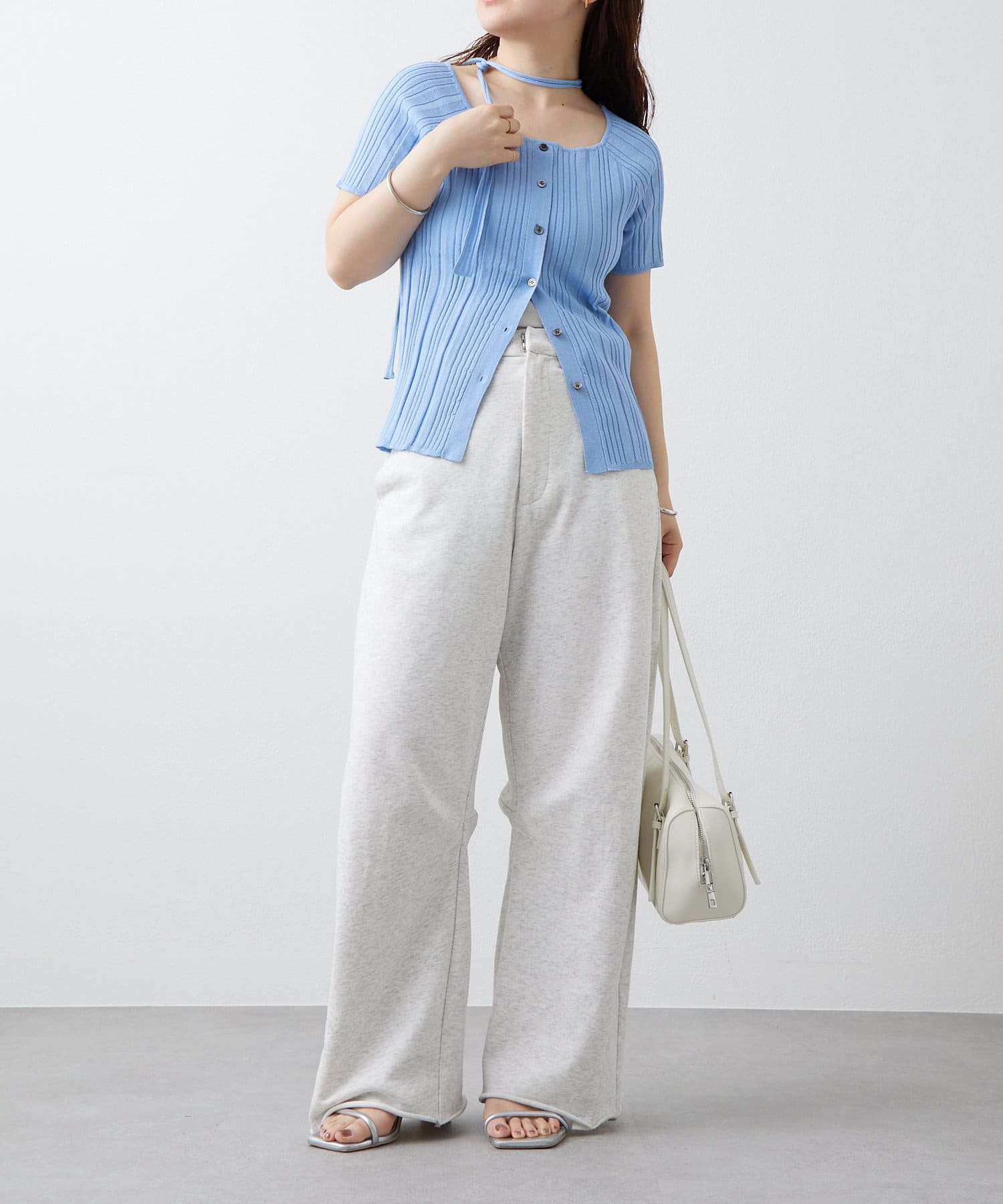 OUTLET(アウトレット) 【mystic】チョーカーリブニット