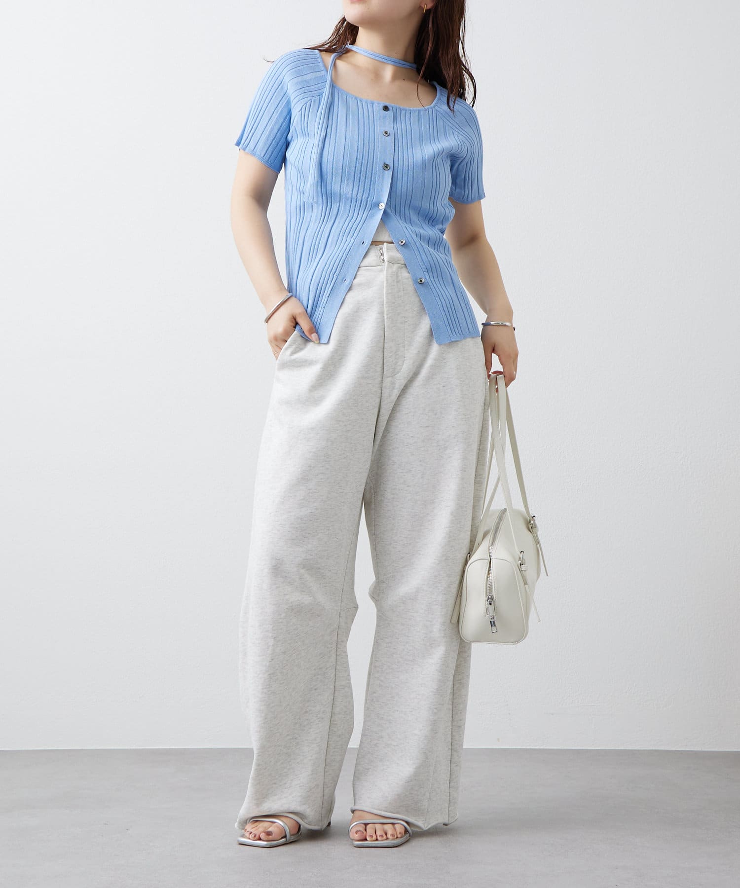 OUTLET(アウトレット) 【mystic】チョーカーリブニット