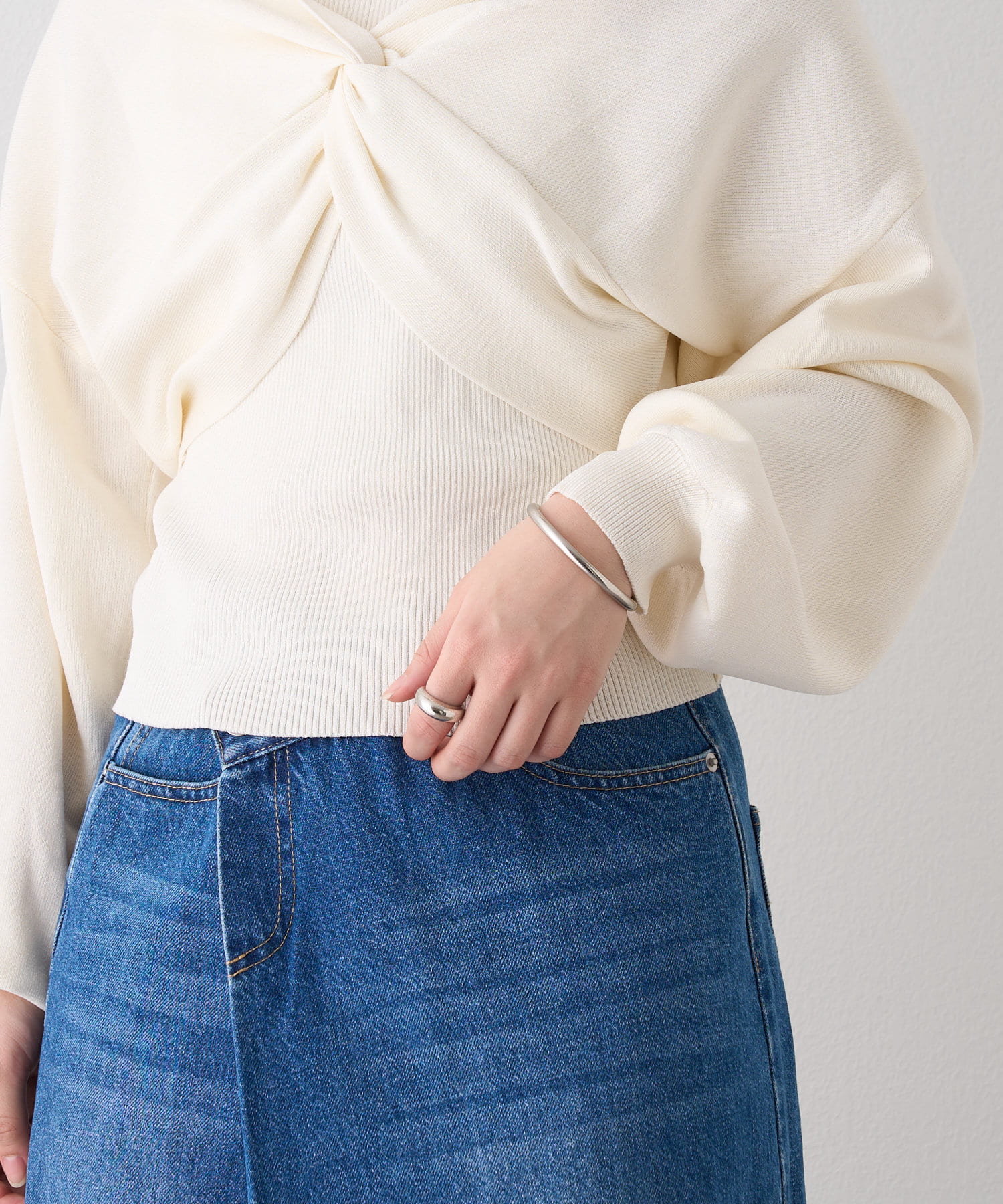 OUTLET(アウトレット) 【mystic】クロスニットSET