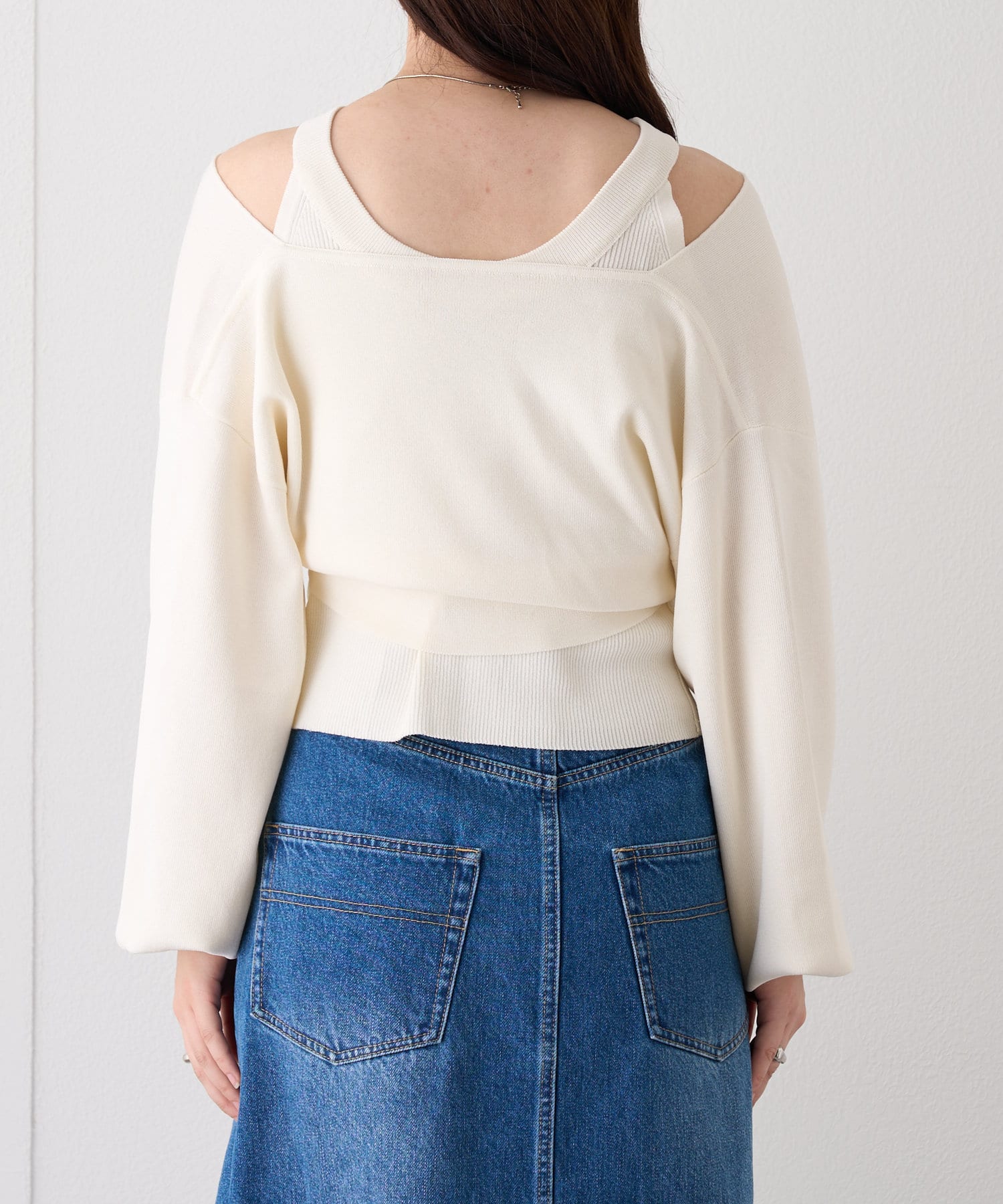 OUTLET(アウトレット) 【mystic】クロスニットSET