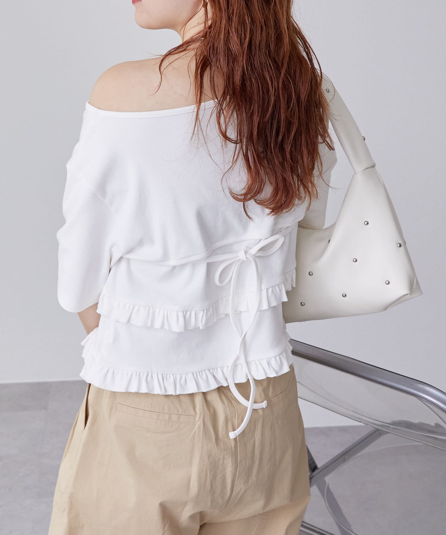 OUTLET(アウトレット) 【mystic】レイヤードフリルTシャツ