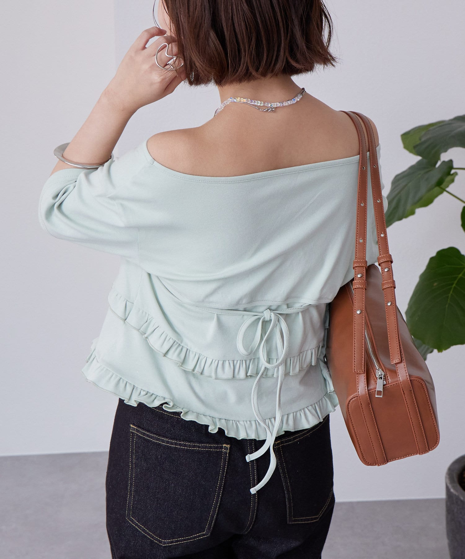 OUTLET(アウトレット) 【mystic】レイヤードフリルTシャツ