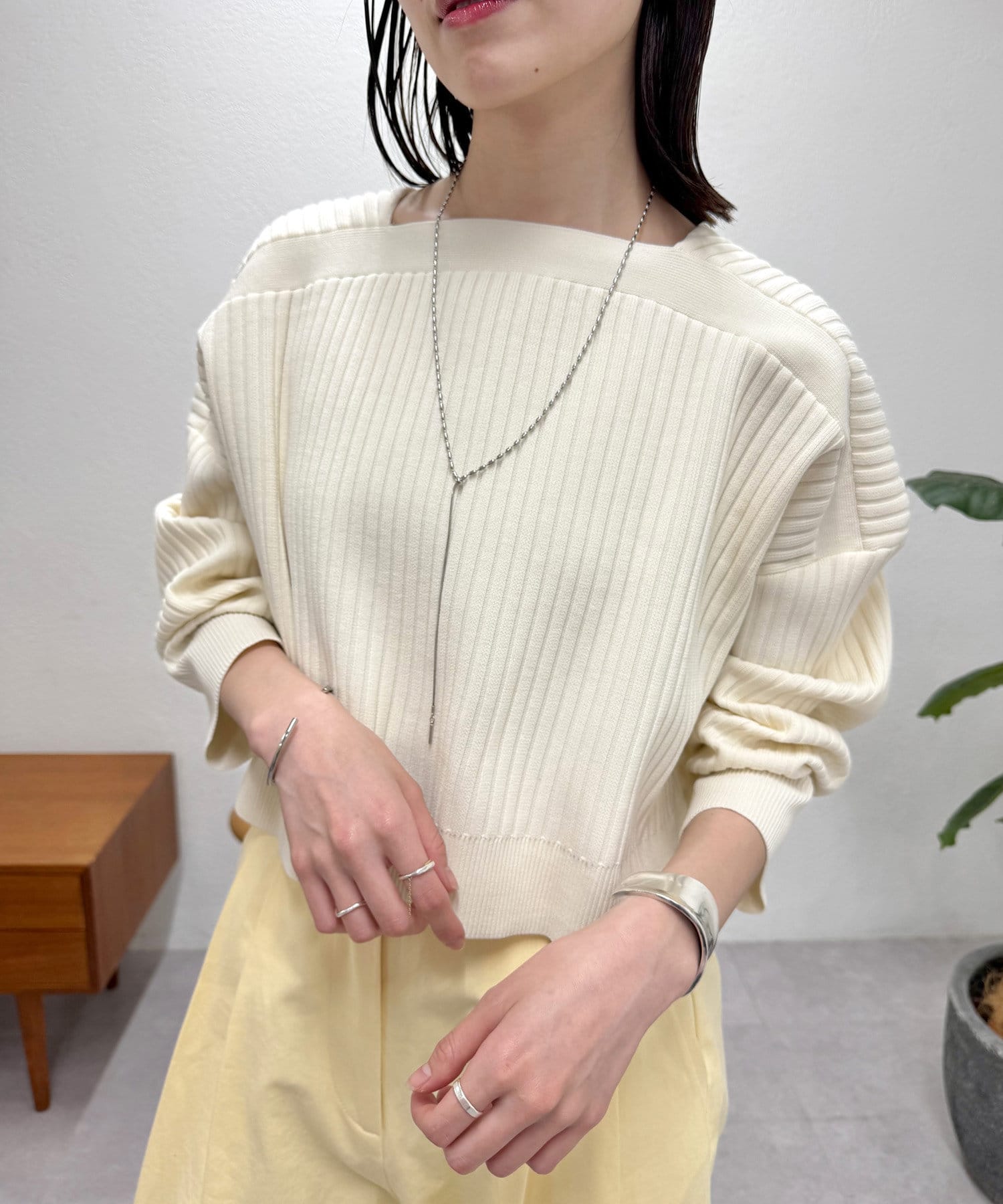 OUTLET(アウトレット) 【mystic】Vワイドショートカーディガン