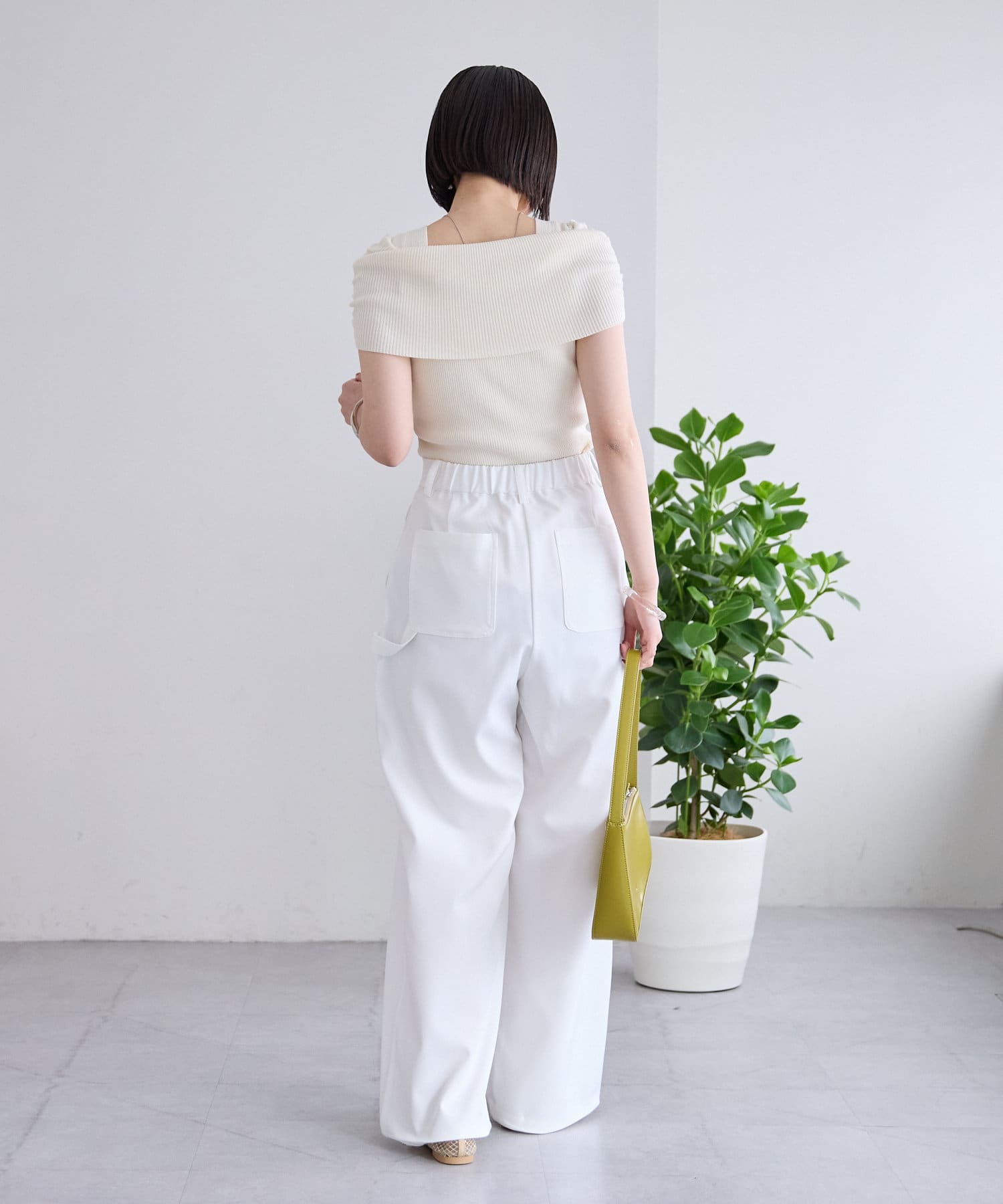 OUTLET(アウトレット) 【mystic】オフショルデザイン半袖ニット