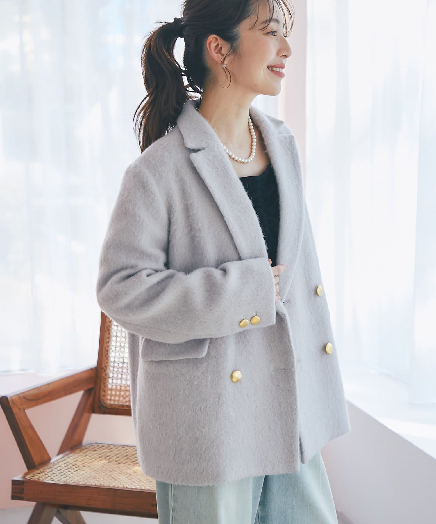【美品】ヘアリーシャギージャケット La boutique BonBon】ヘアリーシャギージャケット | OUTLET