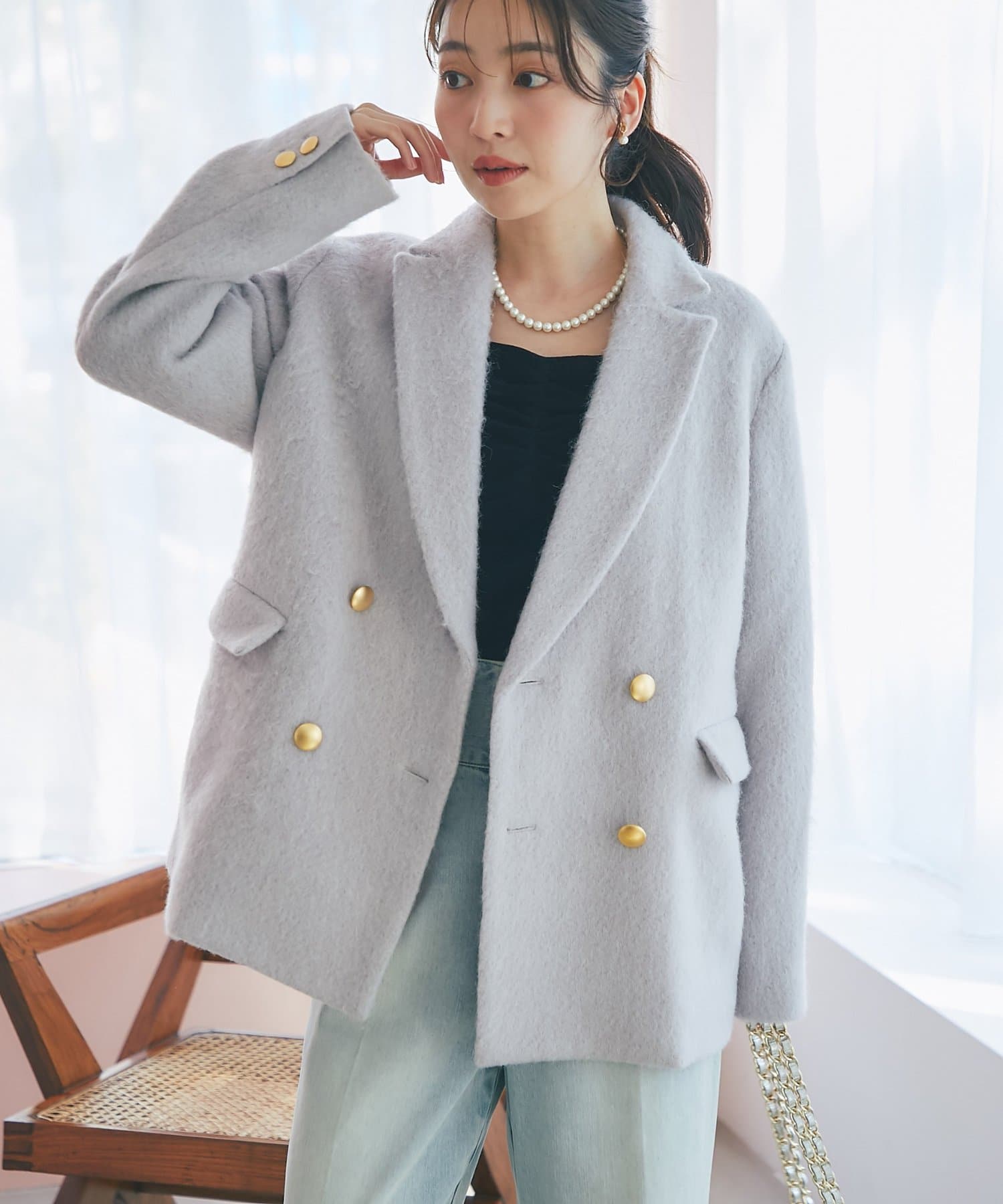 La boutique BonBon】ヘアリーシャギージャケット | OUTLET