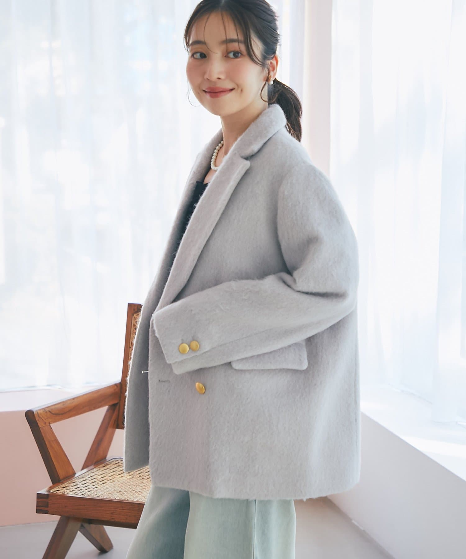 La boutique BonBon】ヘアリーシャギージャケット | OUTLET