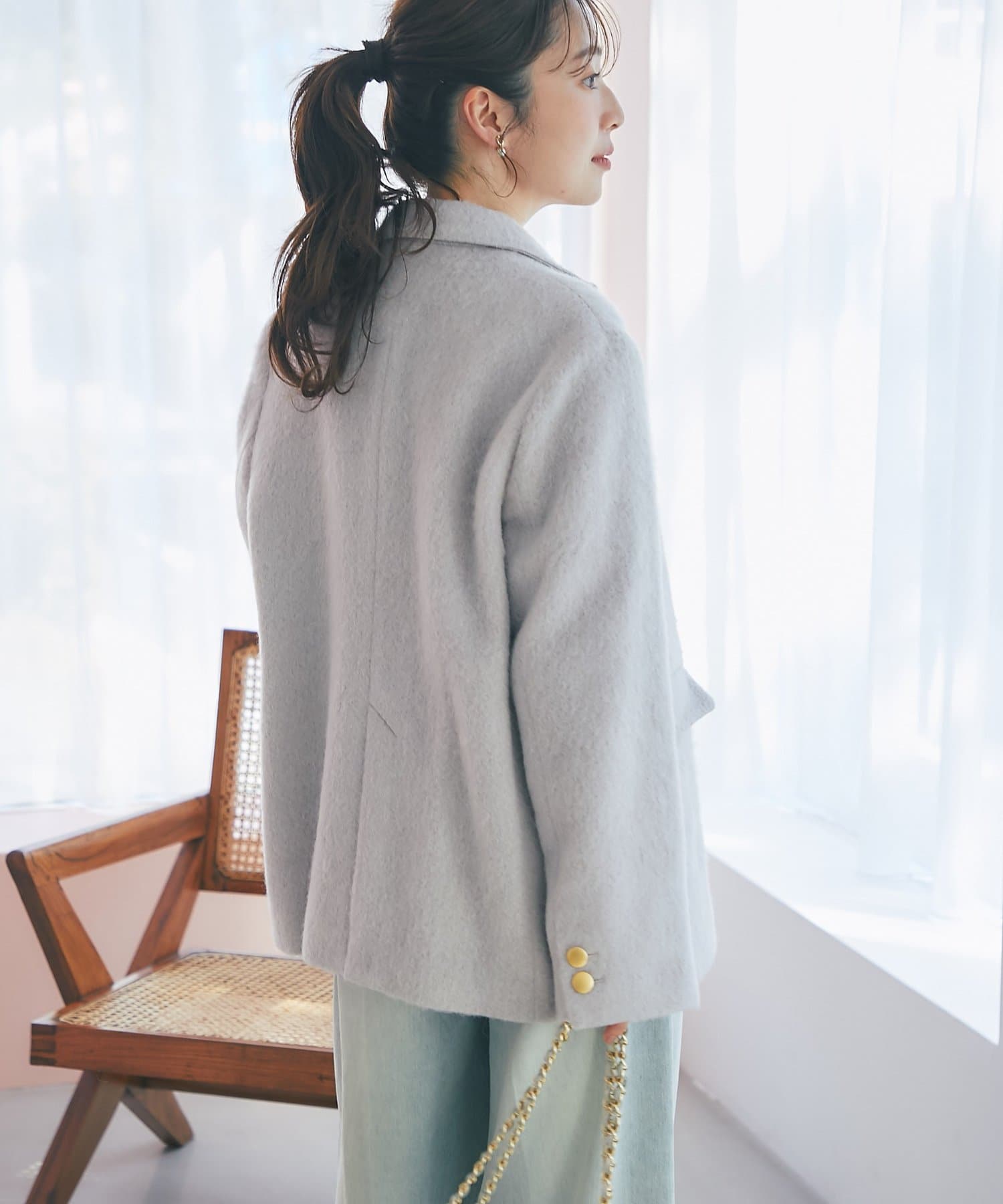 La boutique BonBon】ヘアリーシャギージャケット | OUTLET