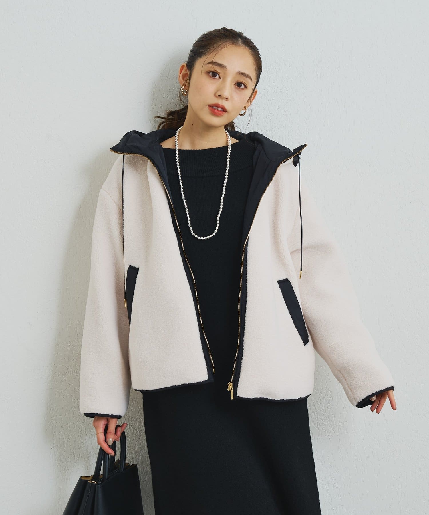 un dix cors】配色フードボアコート | OUTLET(アウトレット)レディース