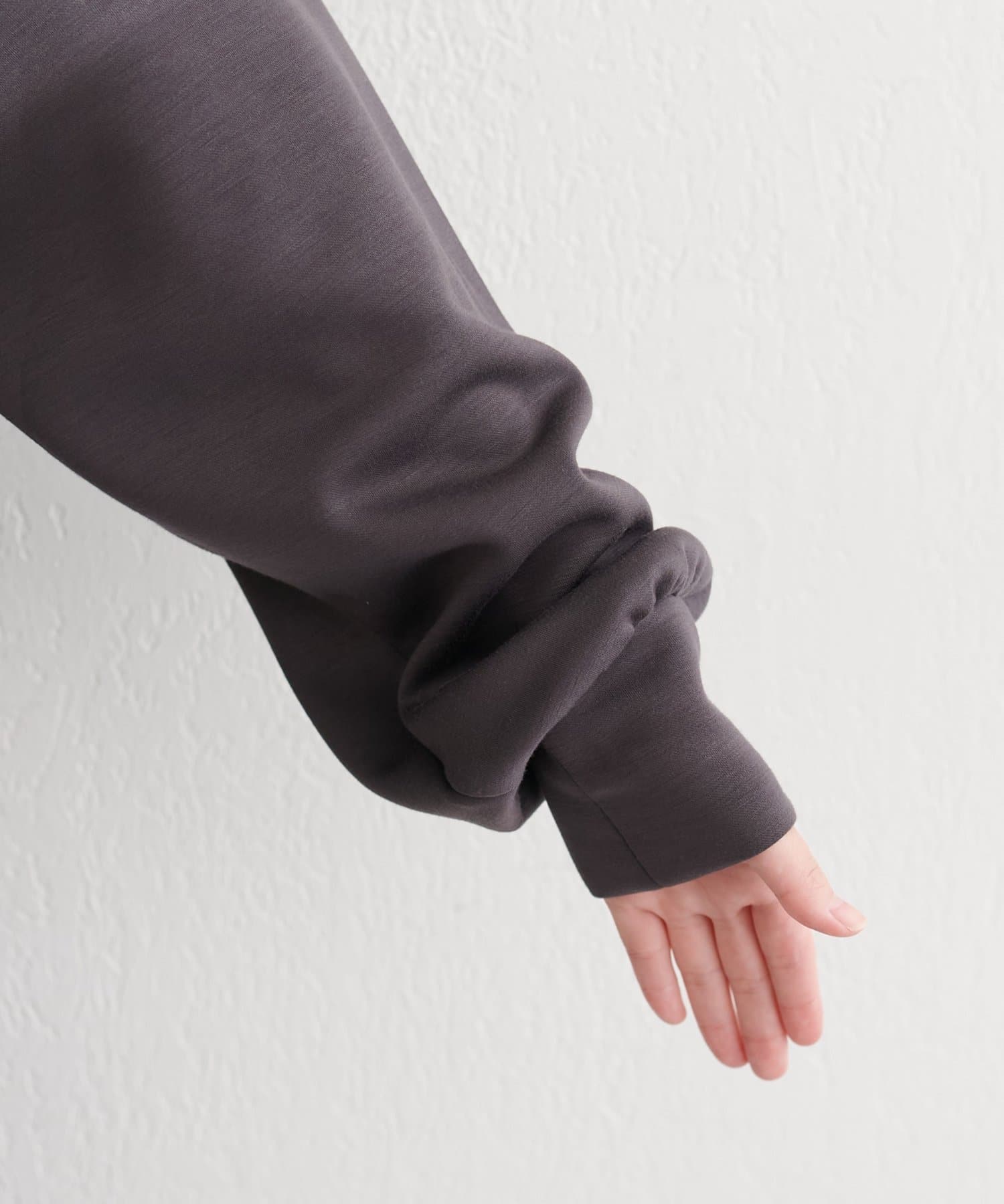 natural couture(ナチュラルクチュール) 〈ako〉ハーフジップ付きダンボールプルオーバー