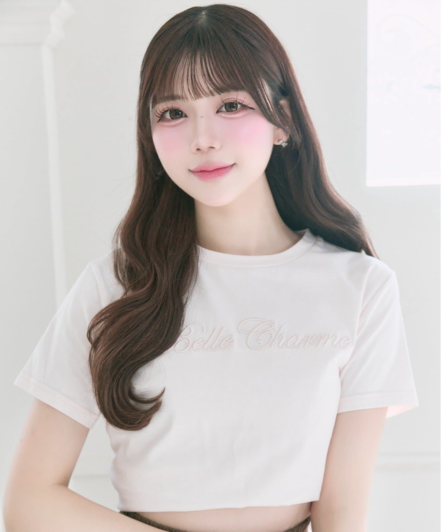 Belle Charme(ベルシャルム) Belle Charme Embroidery tee