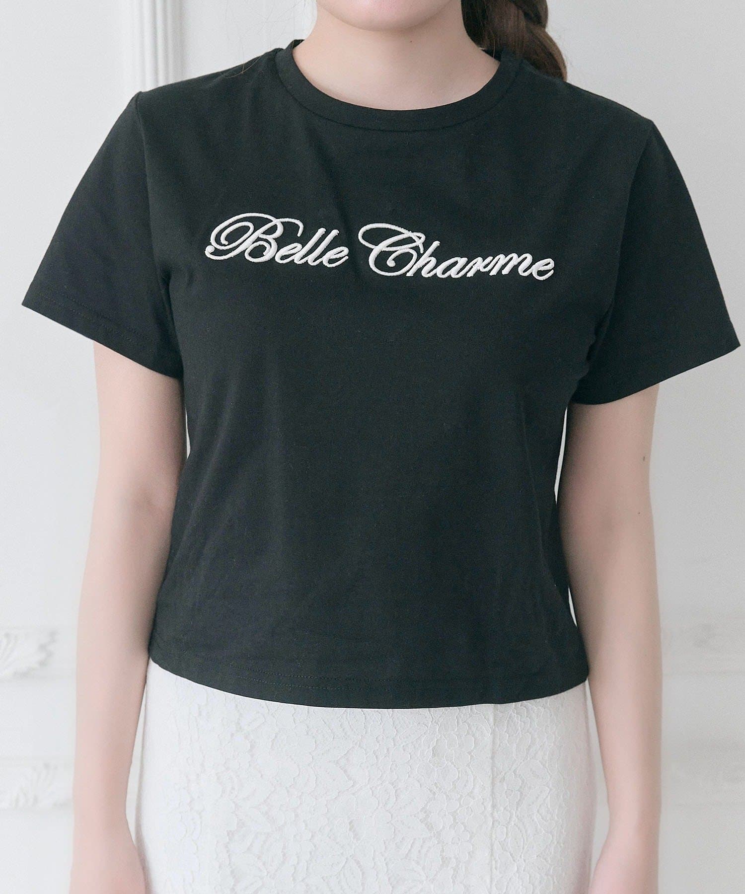 Belle Charme(ベルシャルム) Belle Charme Embroidery tee