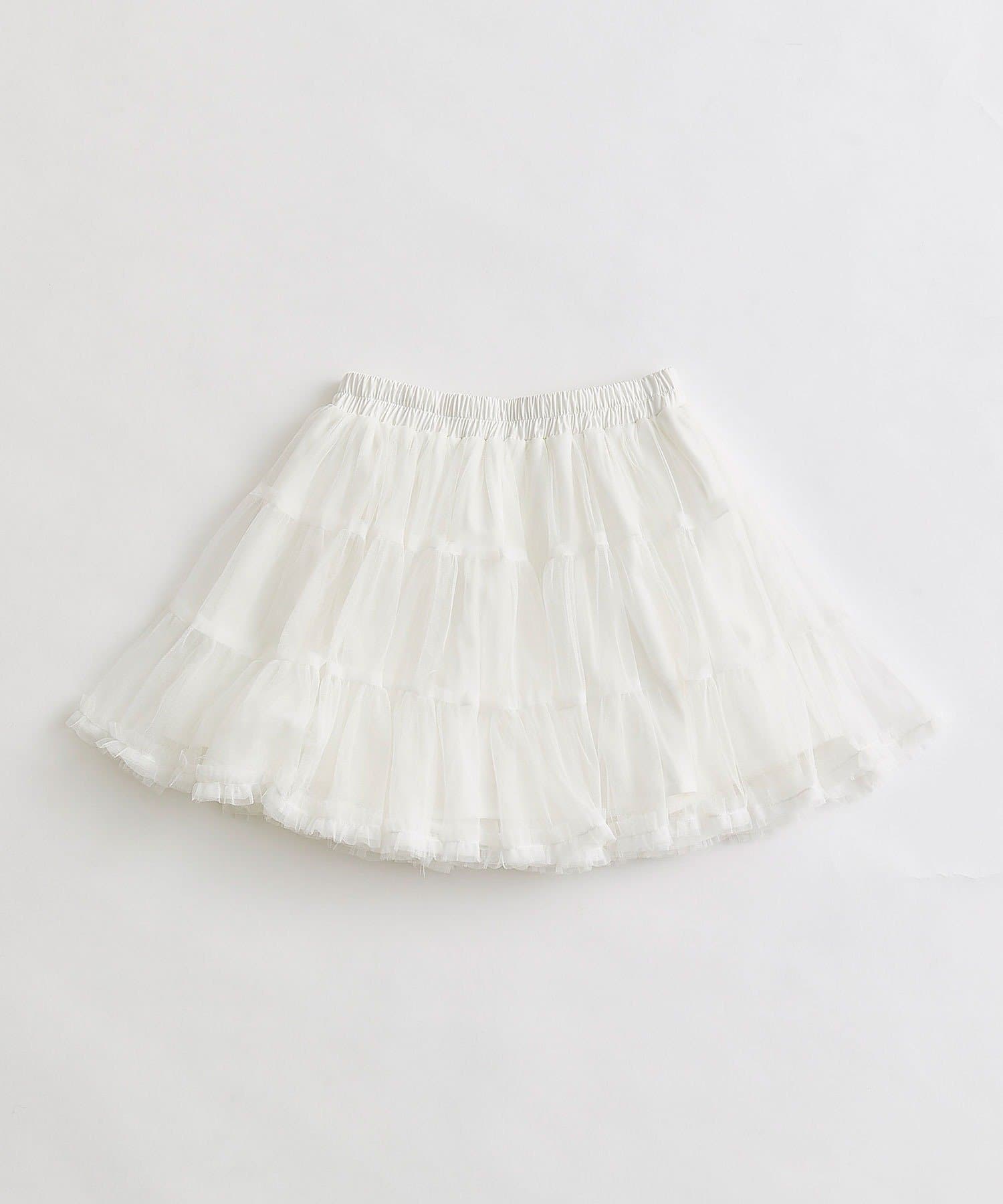 OLIVE des OLIVE(オリーブ デ オリーブ) チュールティアードミニスカート