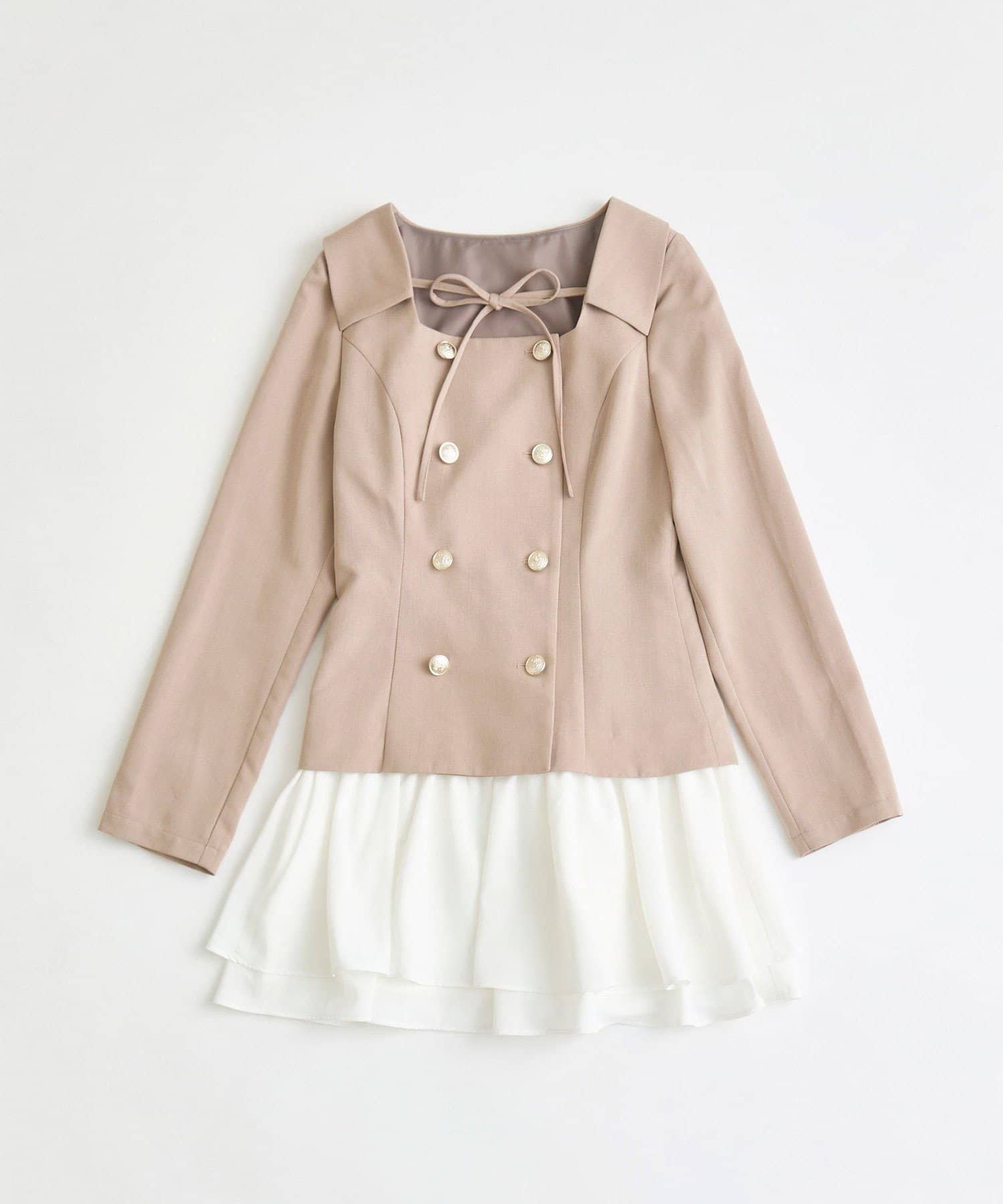 OLIVE des OLIVE(オリーブ デ オリーブ) 異素材ドッキングワンピ