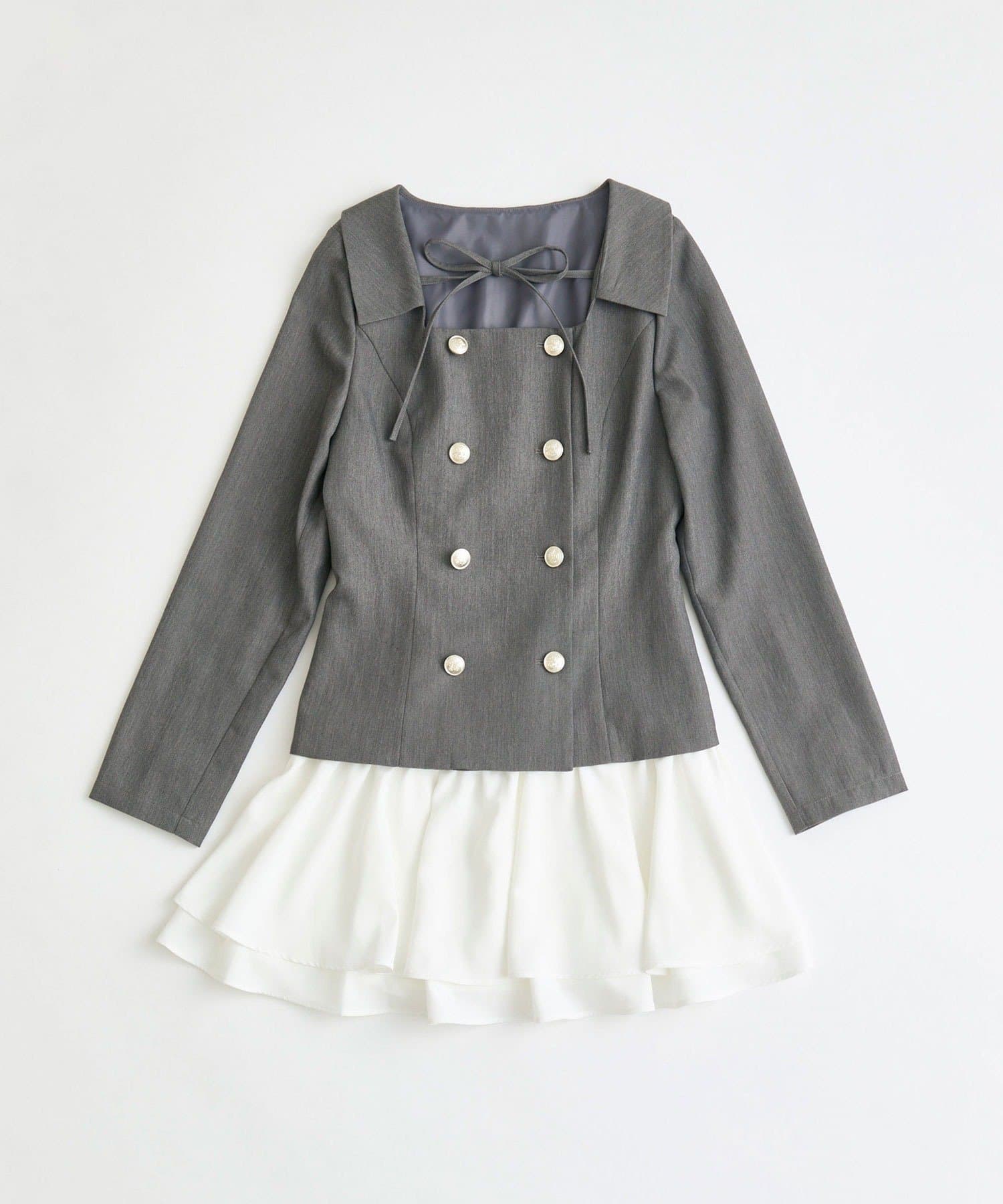 OLIVE des OLIVE(オリーブ デ オリーブ) 異素材ドッキングワンピ