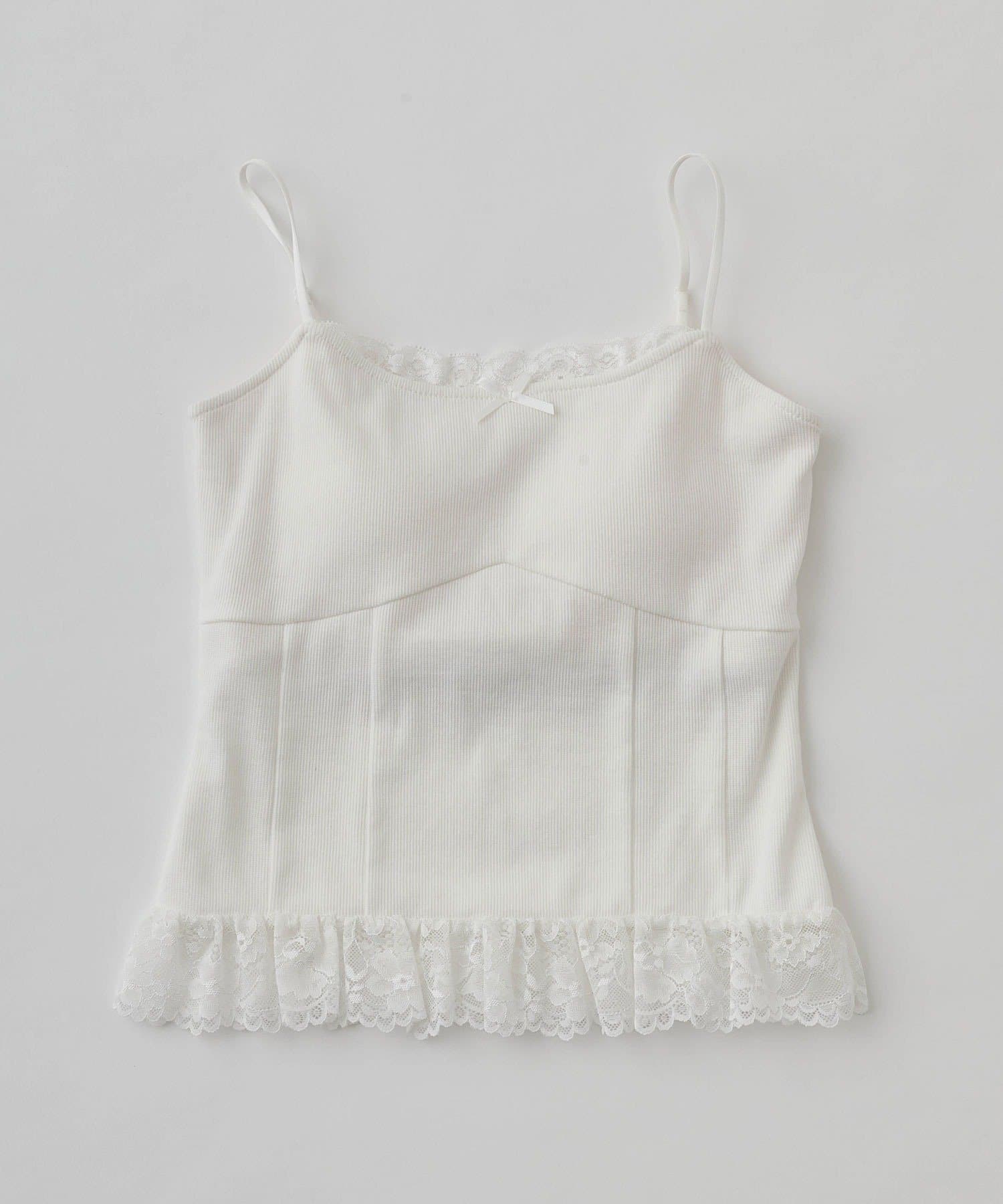 OLIVE des OLIVE(オリーブ デ オリーブ) 裾レースキャミ