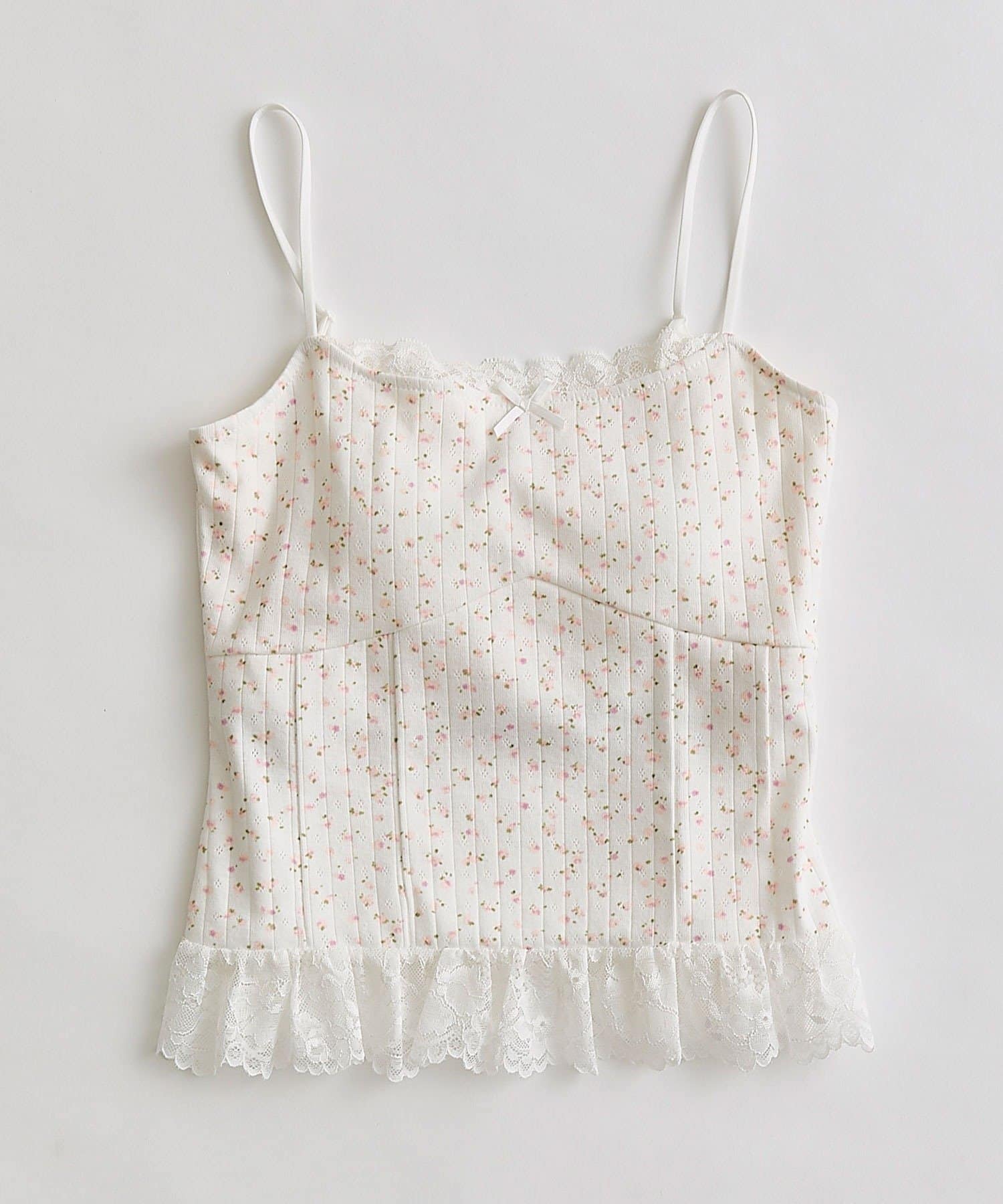 OLIVE des OLIVE(オリーブ デ オリーブ) 裾レースキャミ