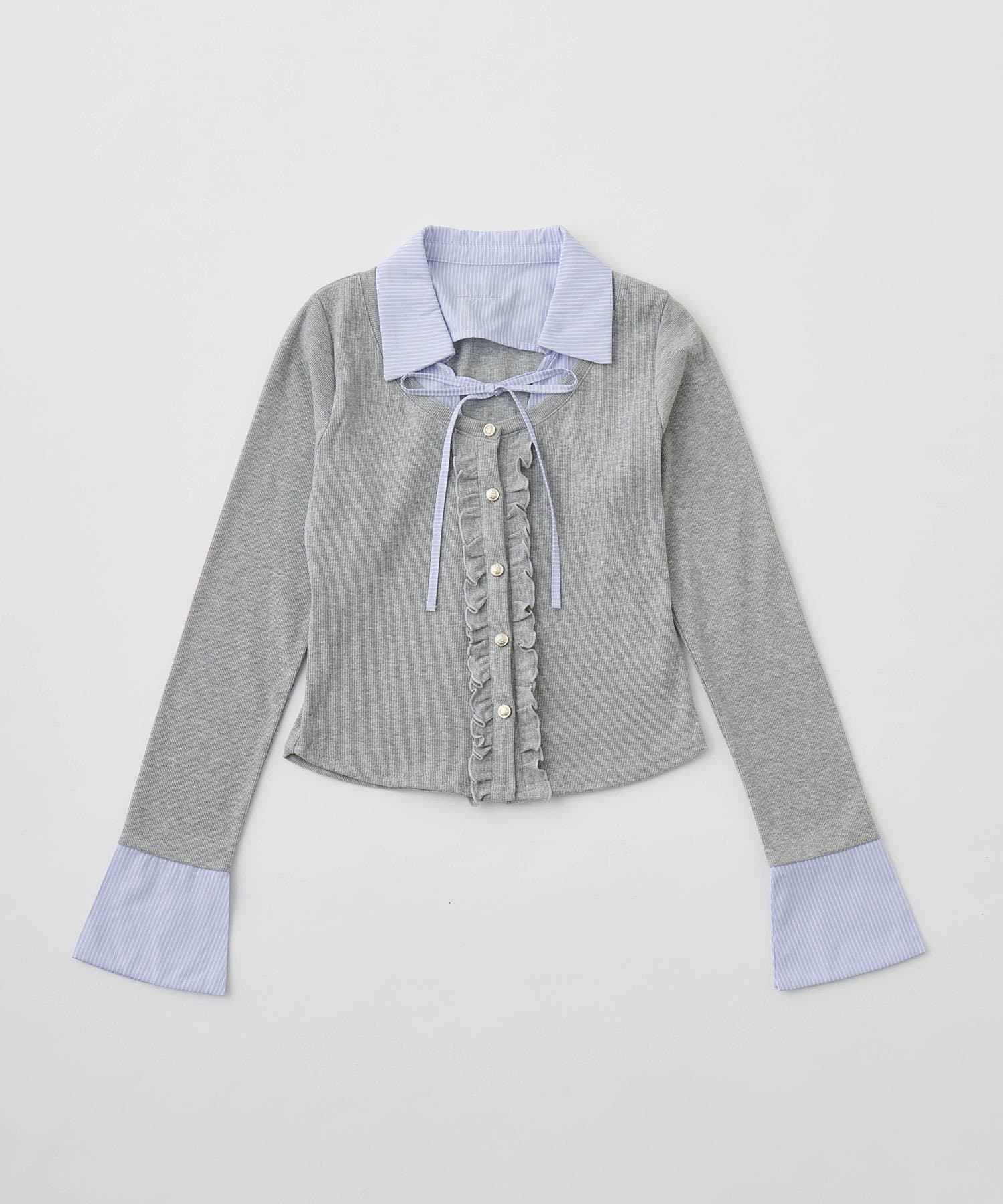 OLIVE des OLIVE(オリーブ デ オリーブ) シャツレイヤードトップス