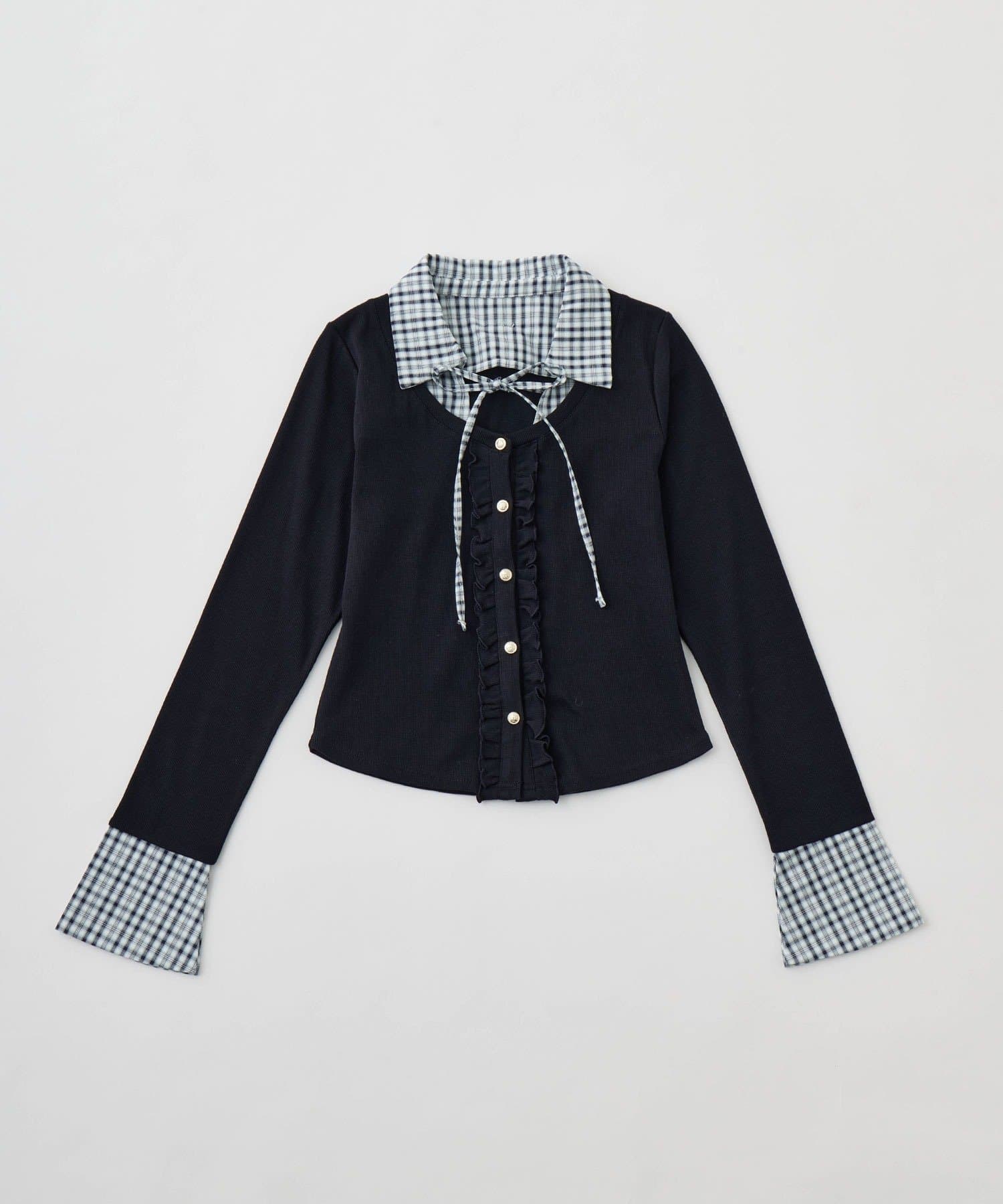 OLIVE des OLIVE(オリーブ デ オリーブ) シャツレイヤードトップス