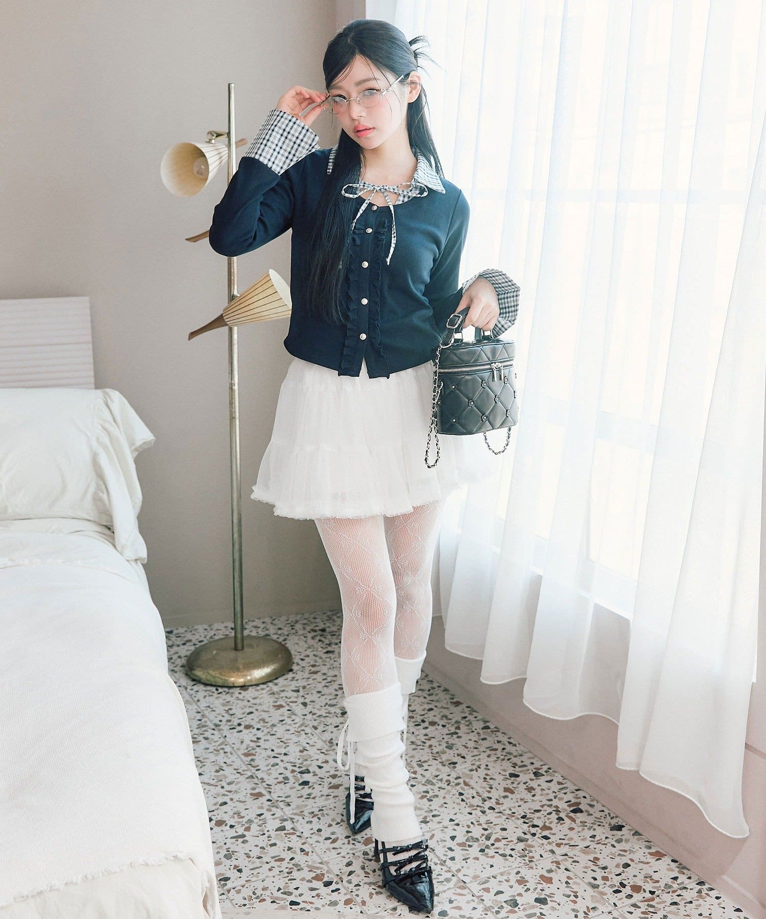 OLIVE des OLIVE(オリーブ デ オリーブ) シャツレイヤードトップス