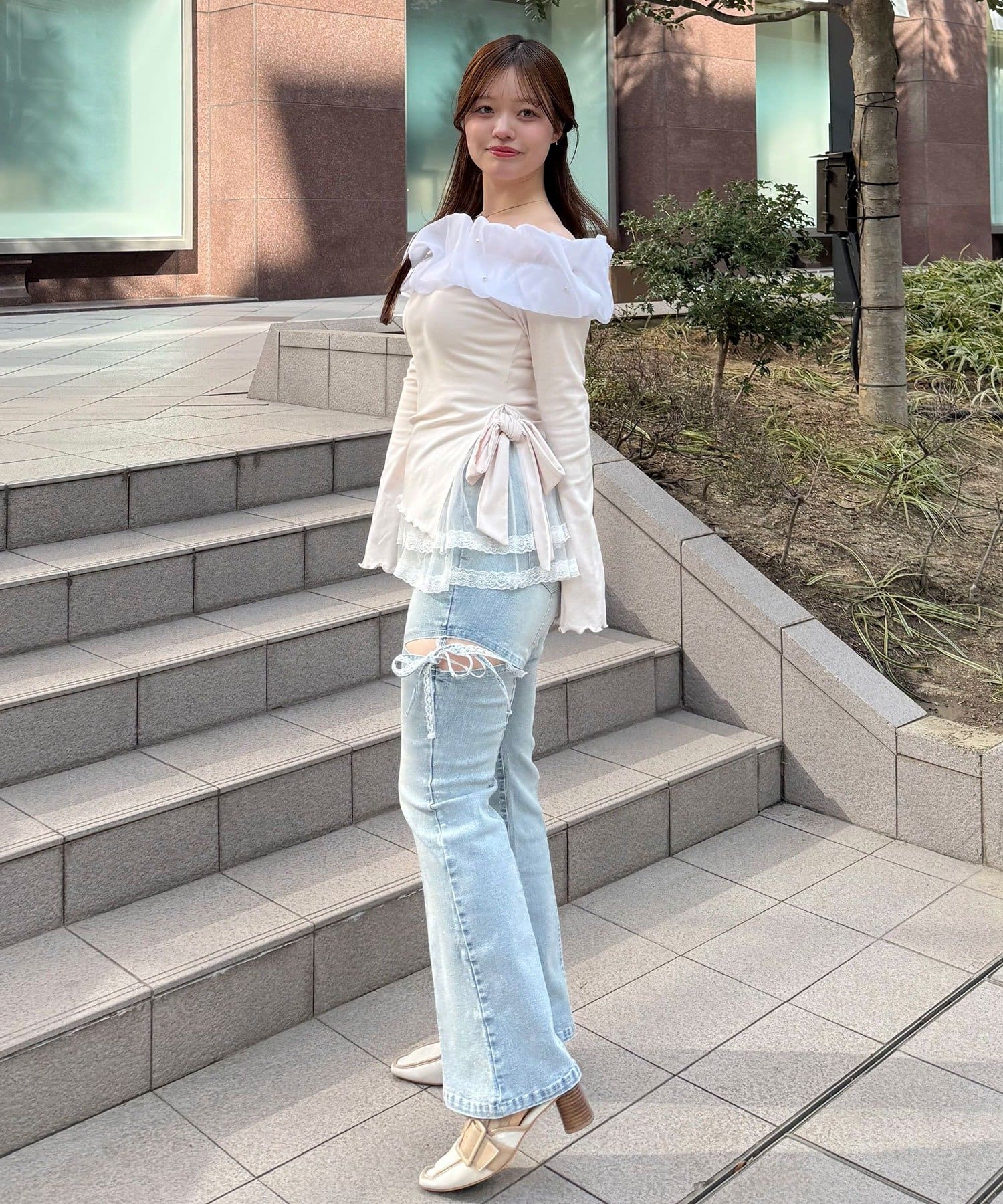 OLIVE des OLIVE(オリーブ デ オリーブ) 【インフルエンサー企画】yui ちゅるふわレイヤードインナー