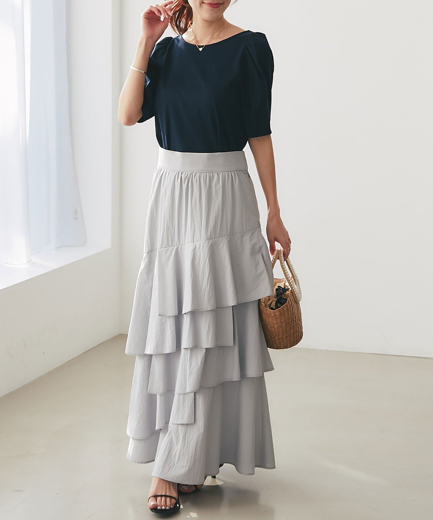 La boutique BonBon(ラブティックボンボン) 【キュートなバックシャン】バックレースアップカットソー