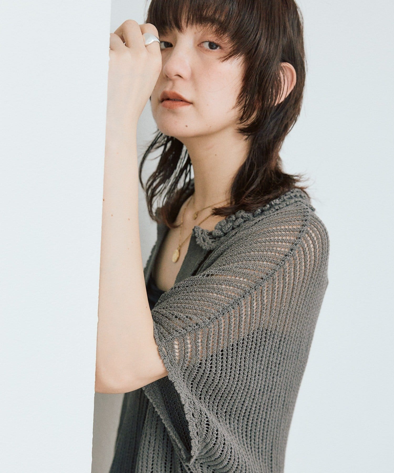 RIVE DROITE(リヴドロワ) 予約【à Nice （ア ・ニース）】クロシェカラーニット/5月下旬お届け予定