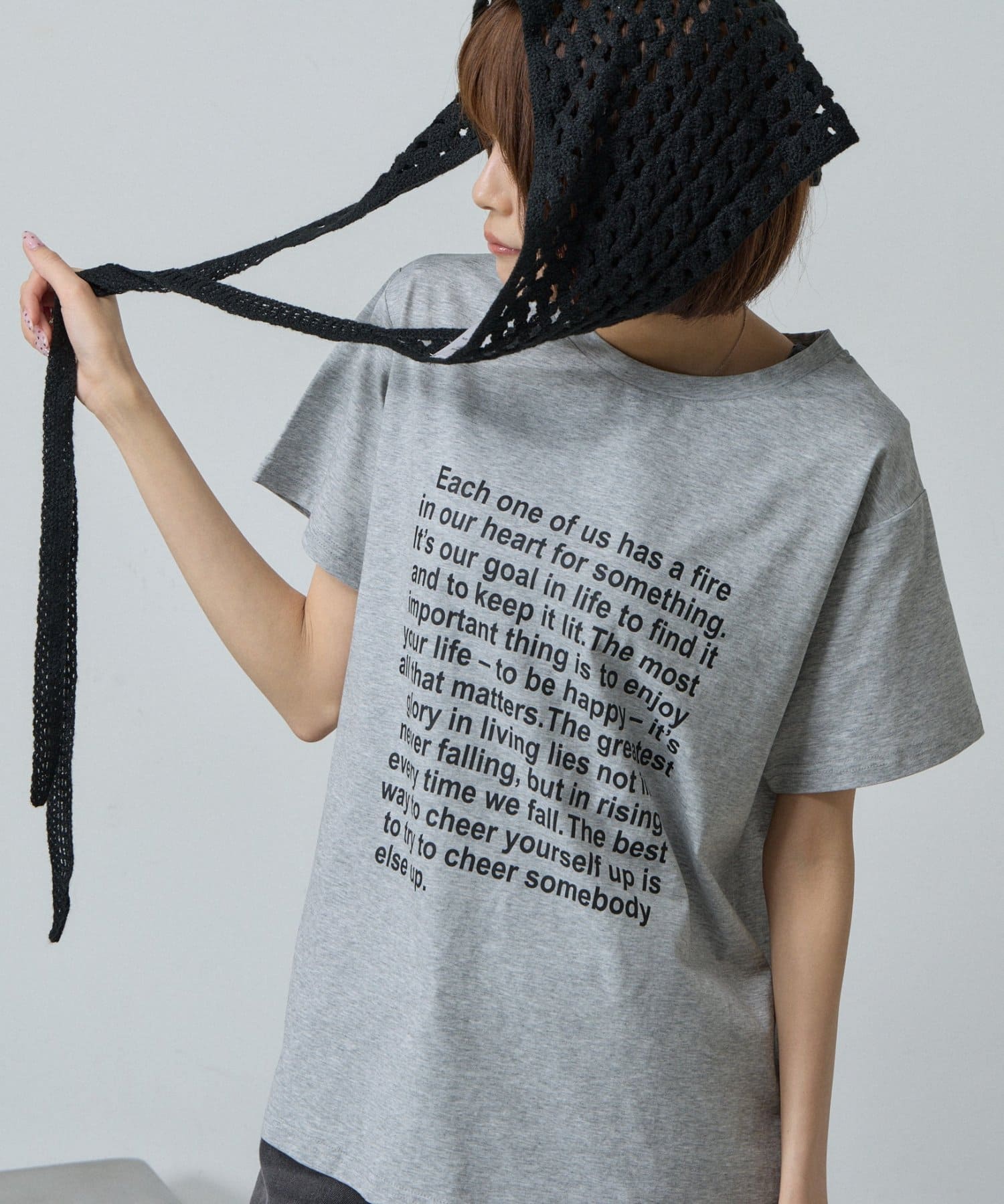 -goocy-(グーシー) 【接触冷感】テキストプリントT