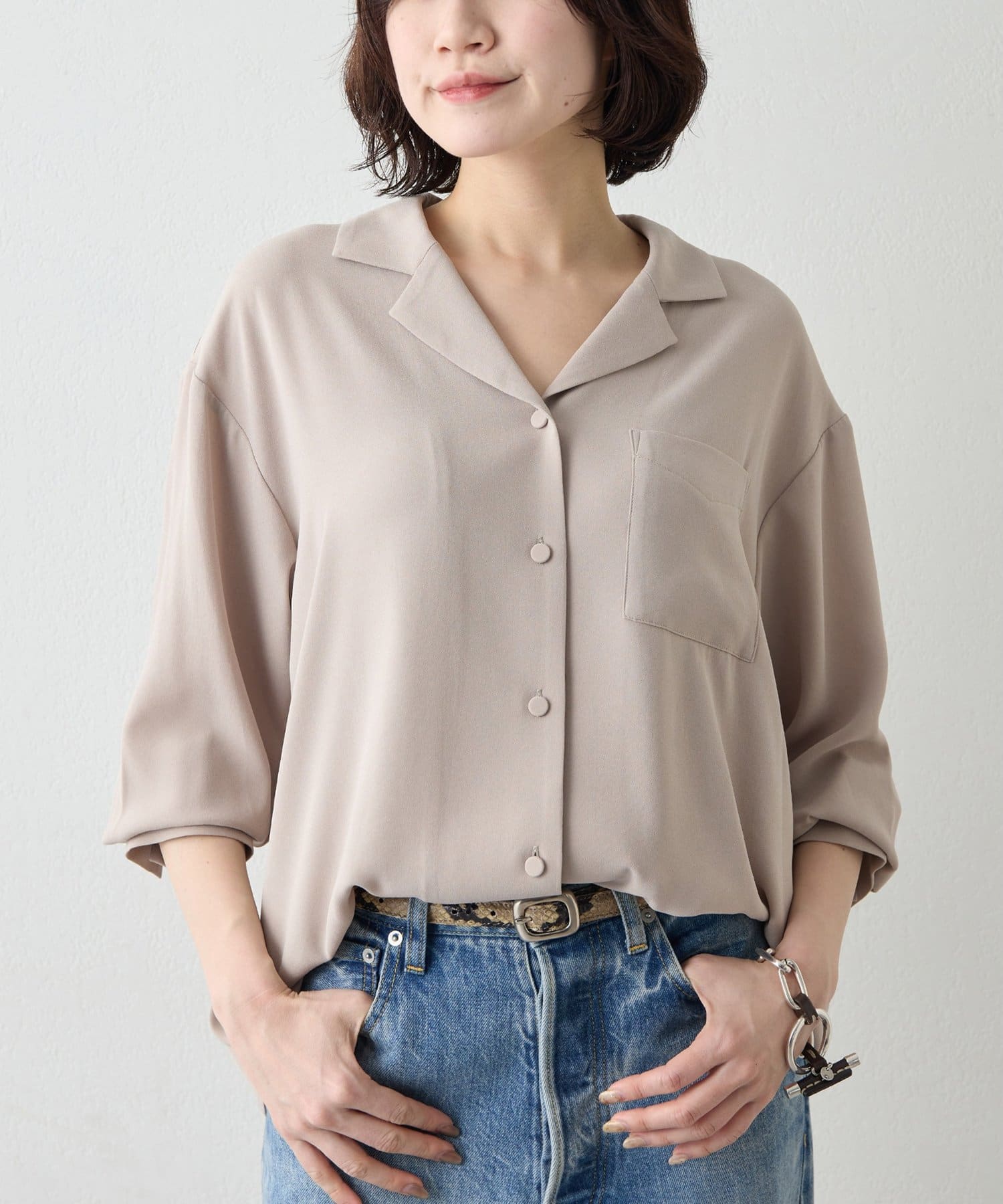 Whim Gazette(ウィム ガゼット) トリアセブラウス